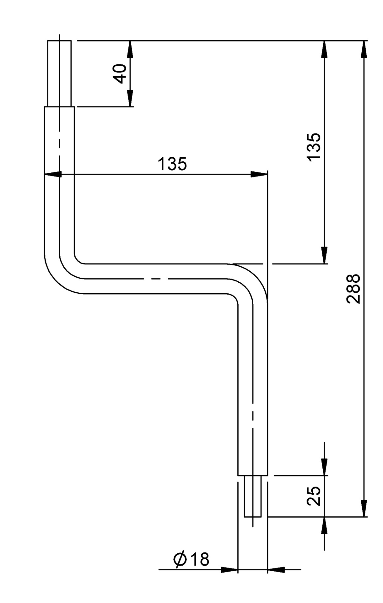 CS-Getriebekurbel 4-Kant 41913