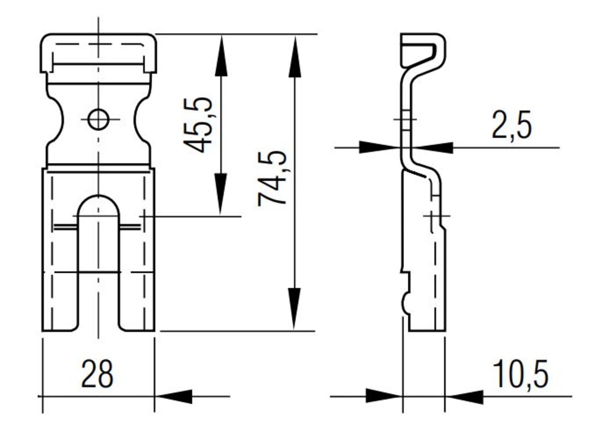 Aufbau-Gegenstück lose - AG - Kombination über Eck- und/oder Mittelrunge