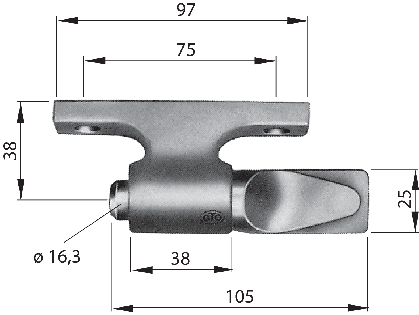 Scharnierbock für Scharnier, aushängbar