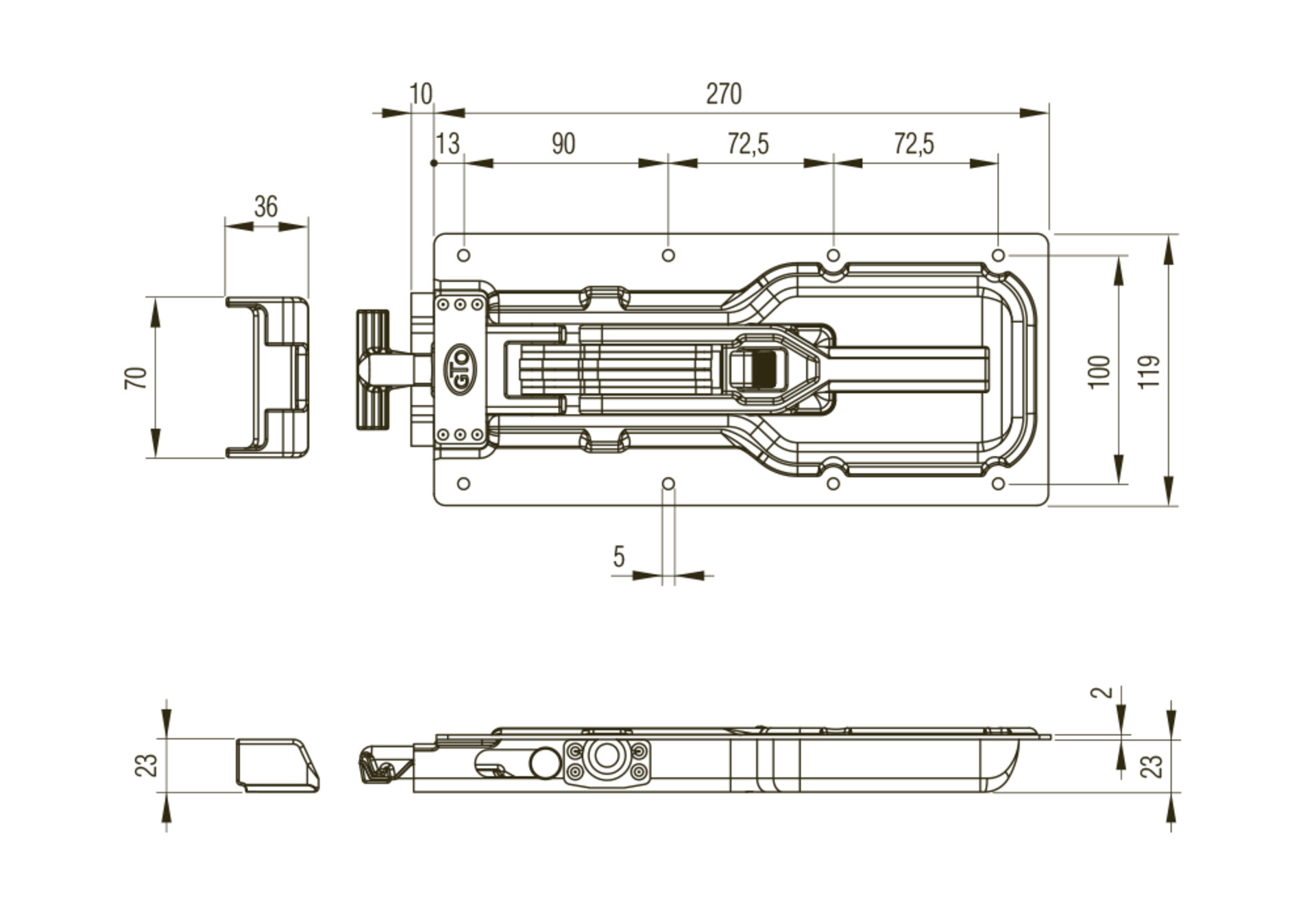 Sicherheitsriegel-Spannverschluss EB