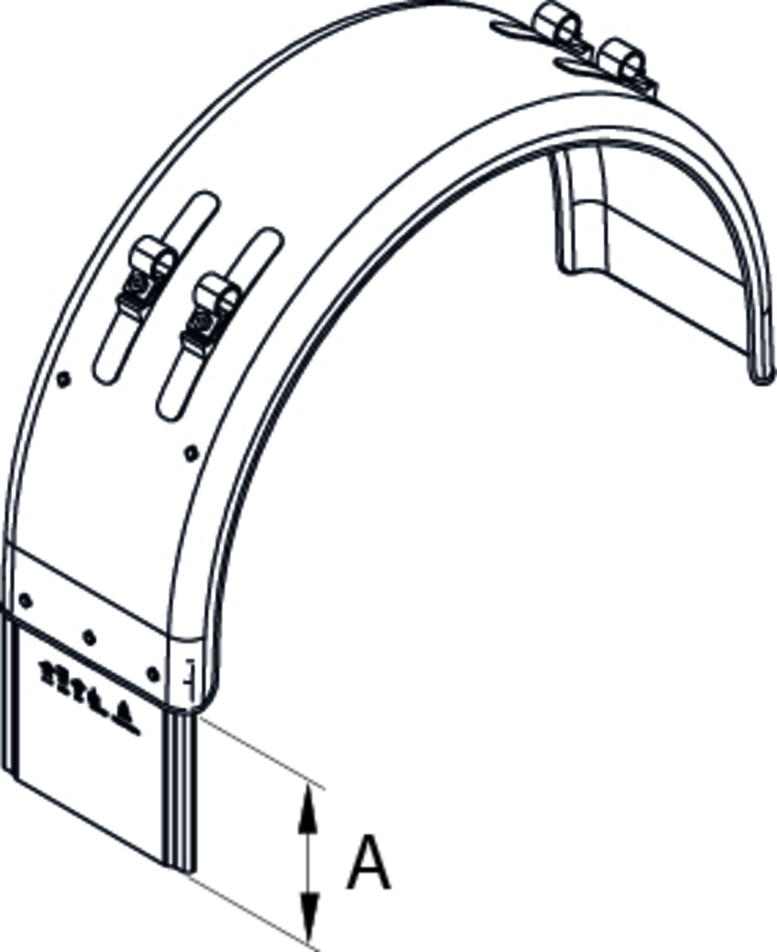 Kotflügel m.Halter Greenflex H370/2260