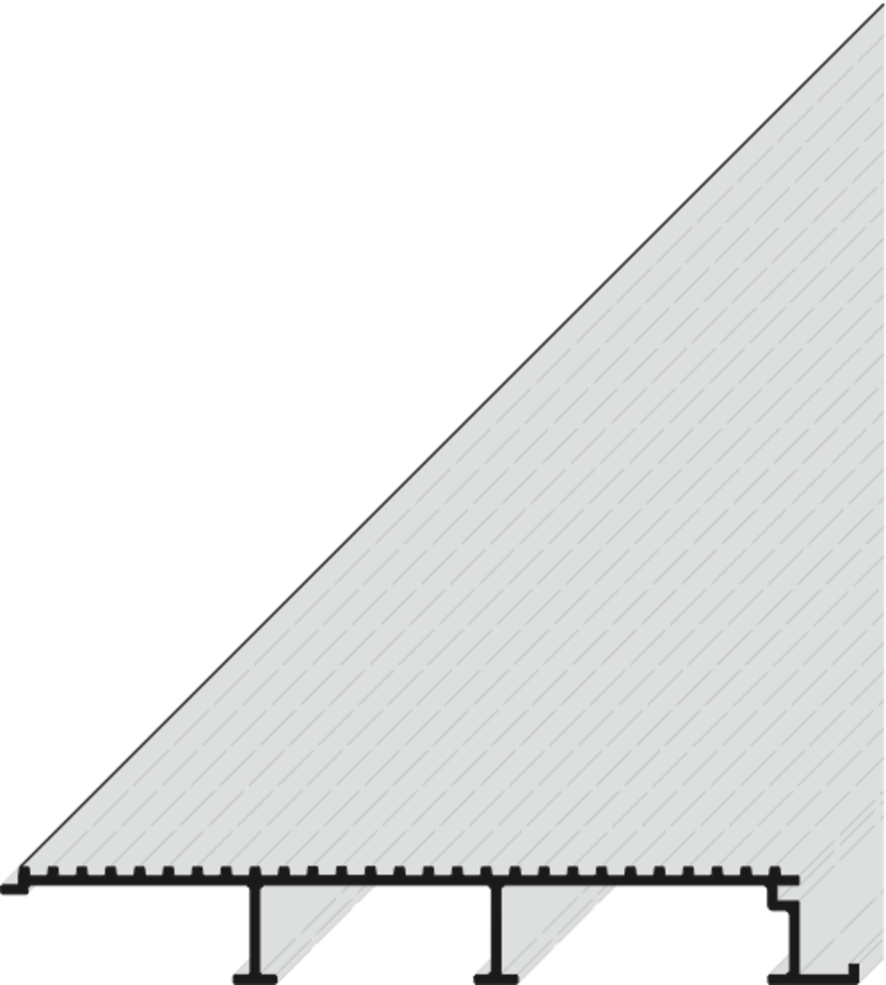Aluminium-Bodenprofil gerieft 200 x 30