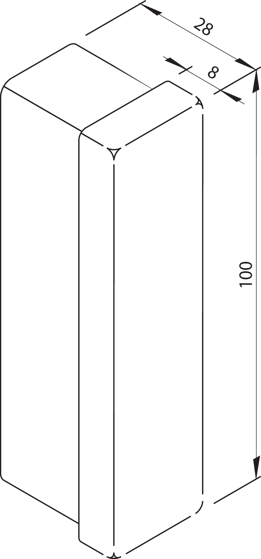 Endstück für Einsteckprofil