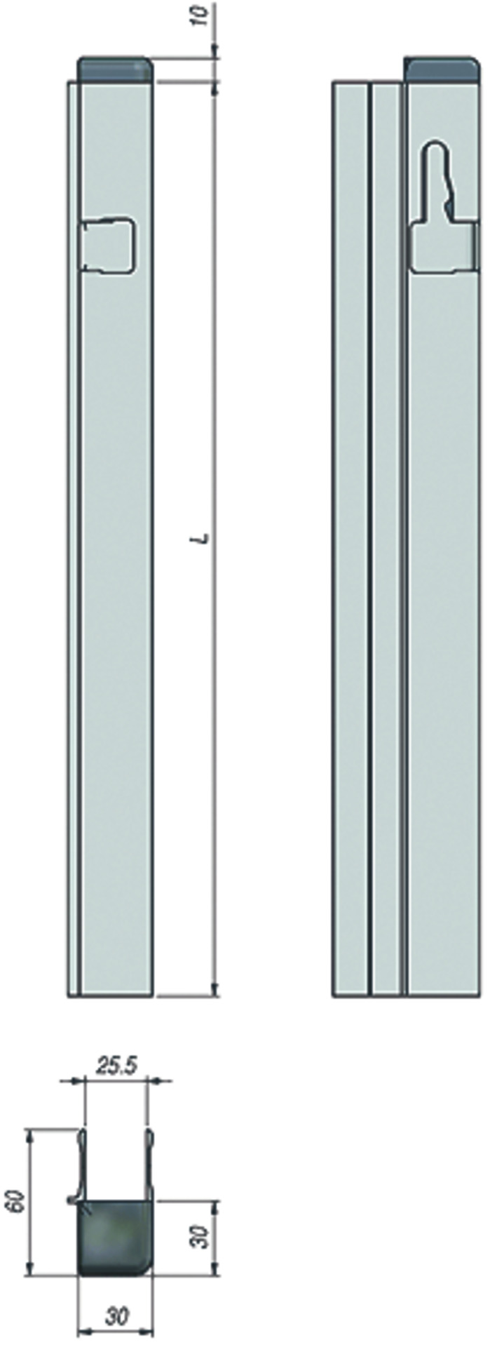 Gegenstück für T-50 Einbauverschlüsse für AL-Bordwände
