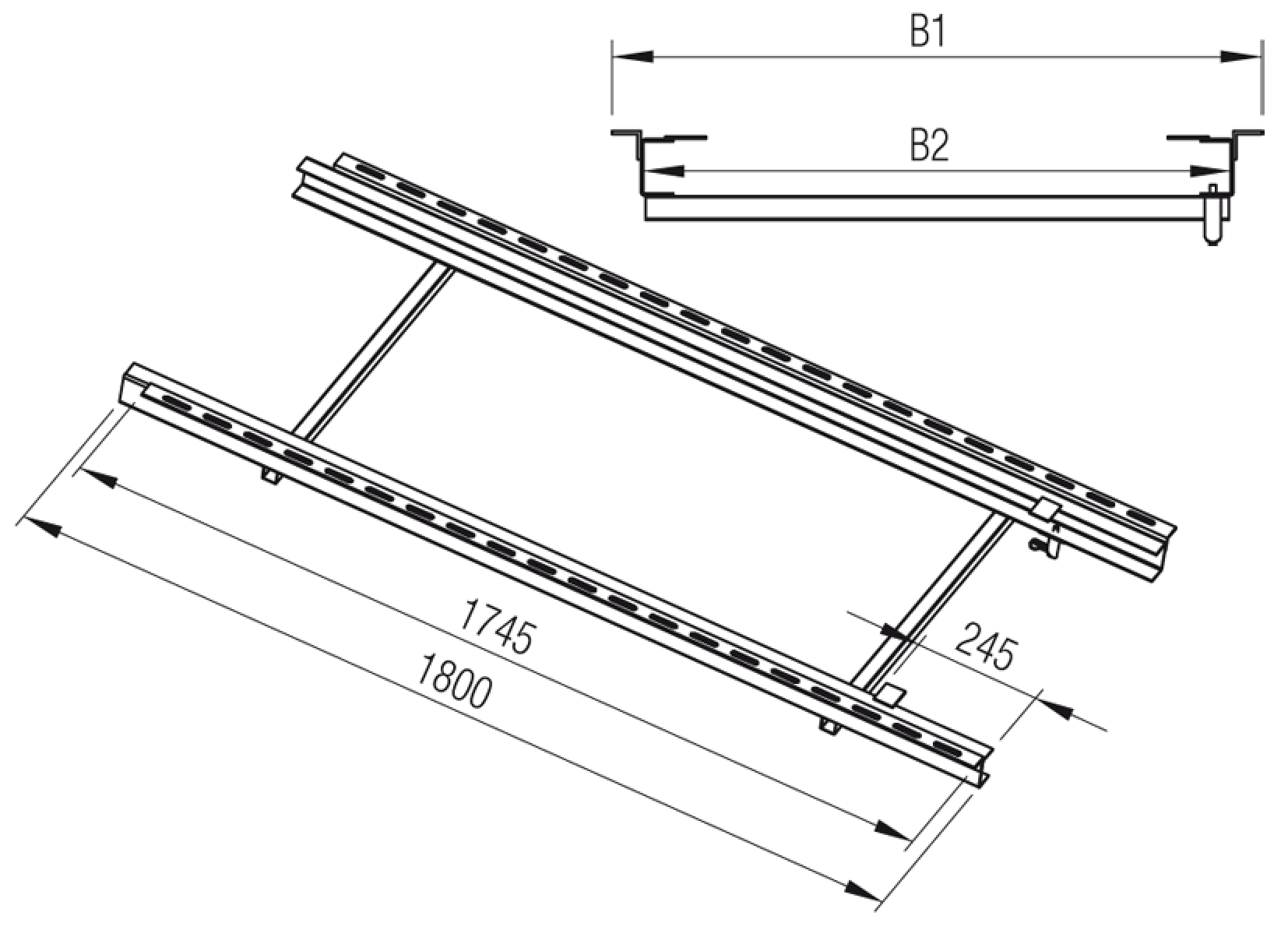 Einschubrahmen für GTO Auszugtreppe