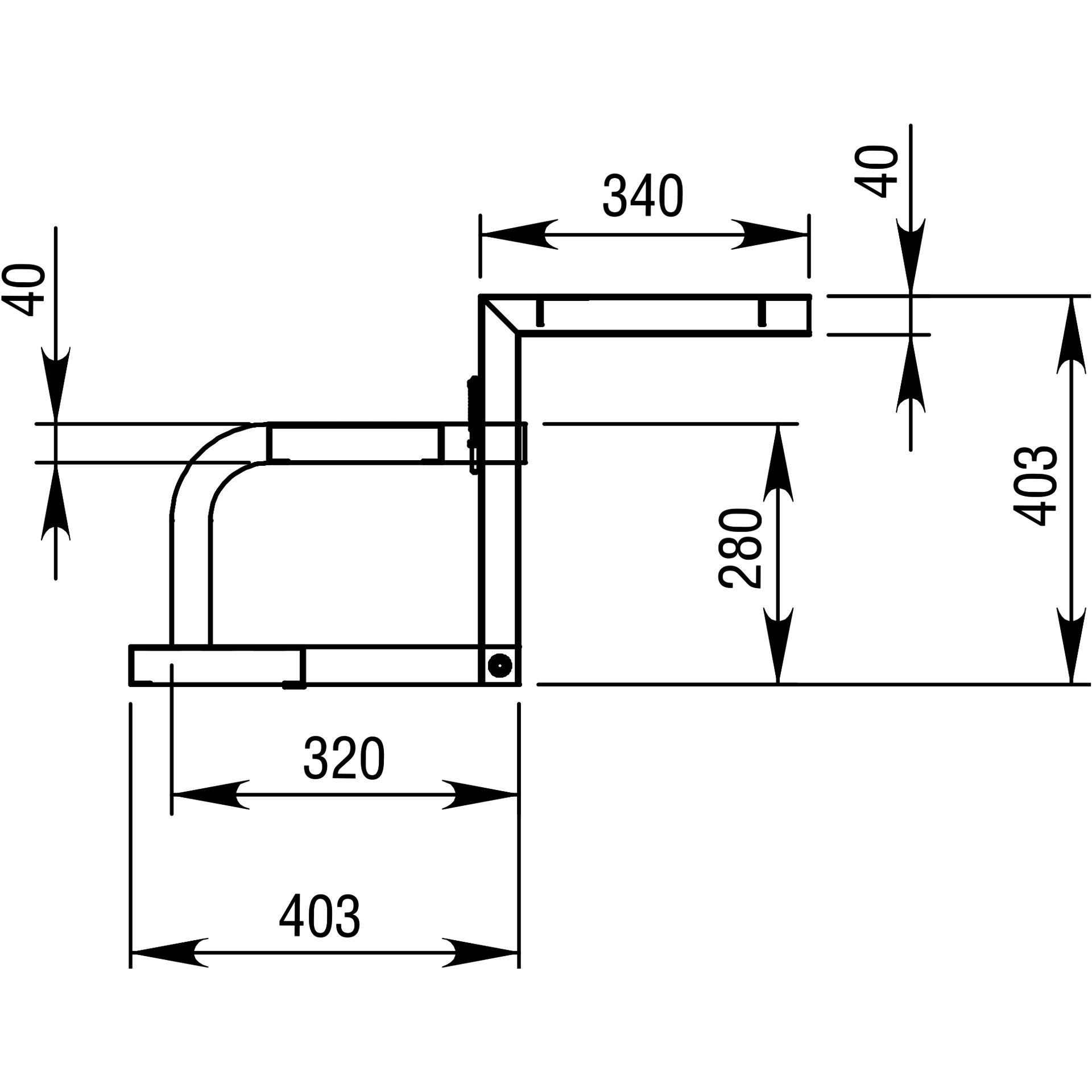 Klapptritt, 2-stufig