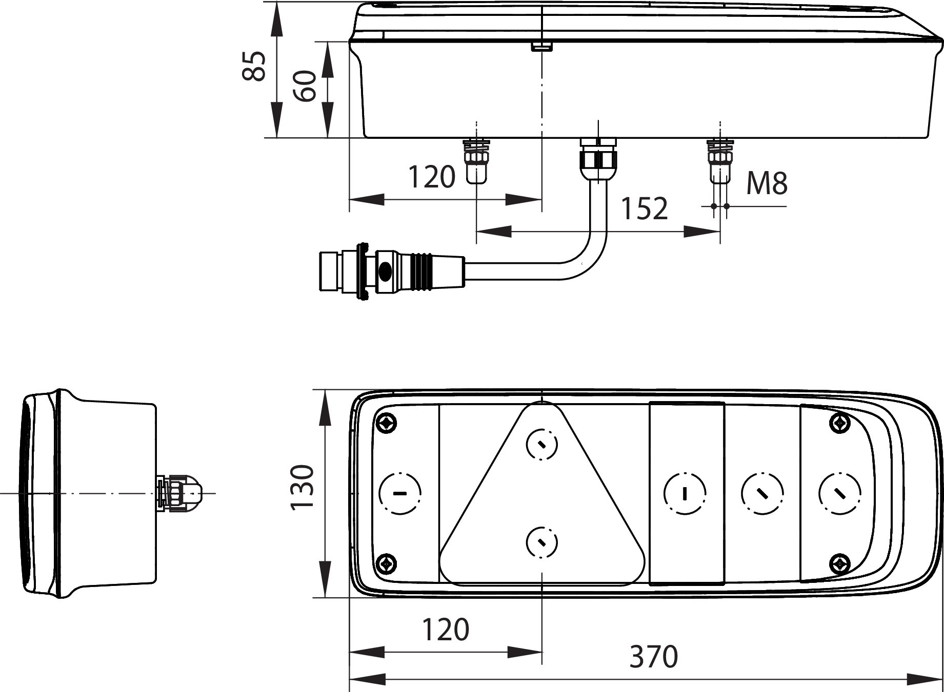 Heckleuchte SDRBBLNESZR EasyConn | 24 Volt