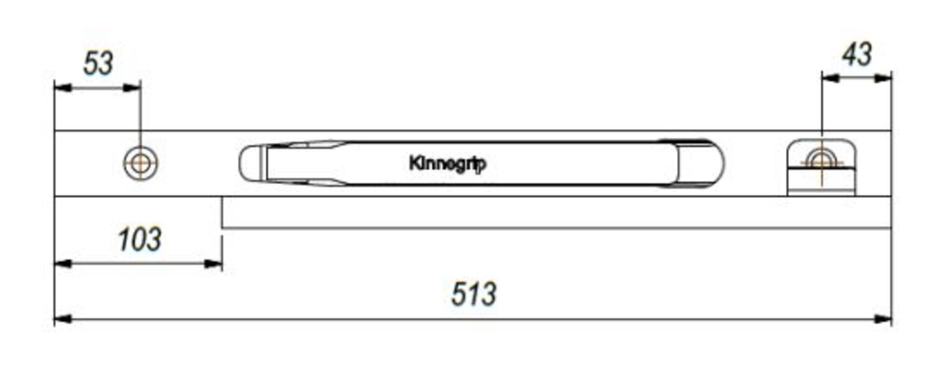 Kinnegrip-Rungen K20, für 400mm Bordwandhöhe