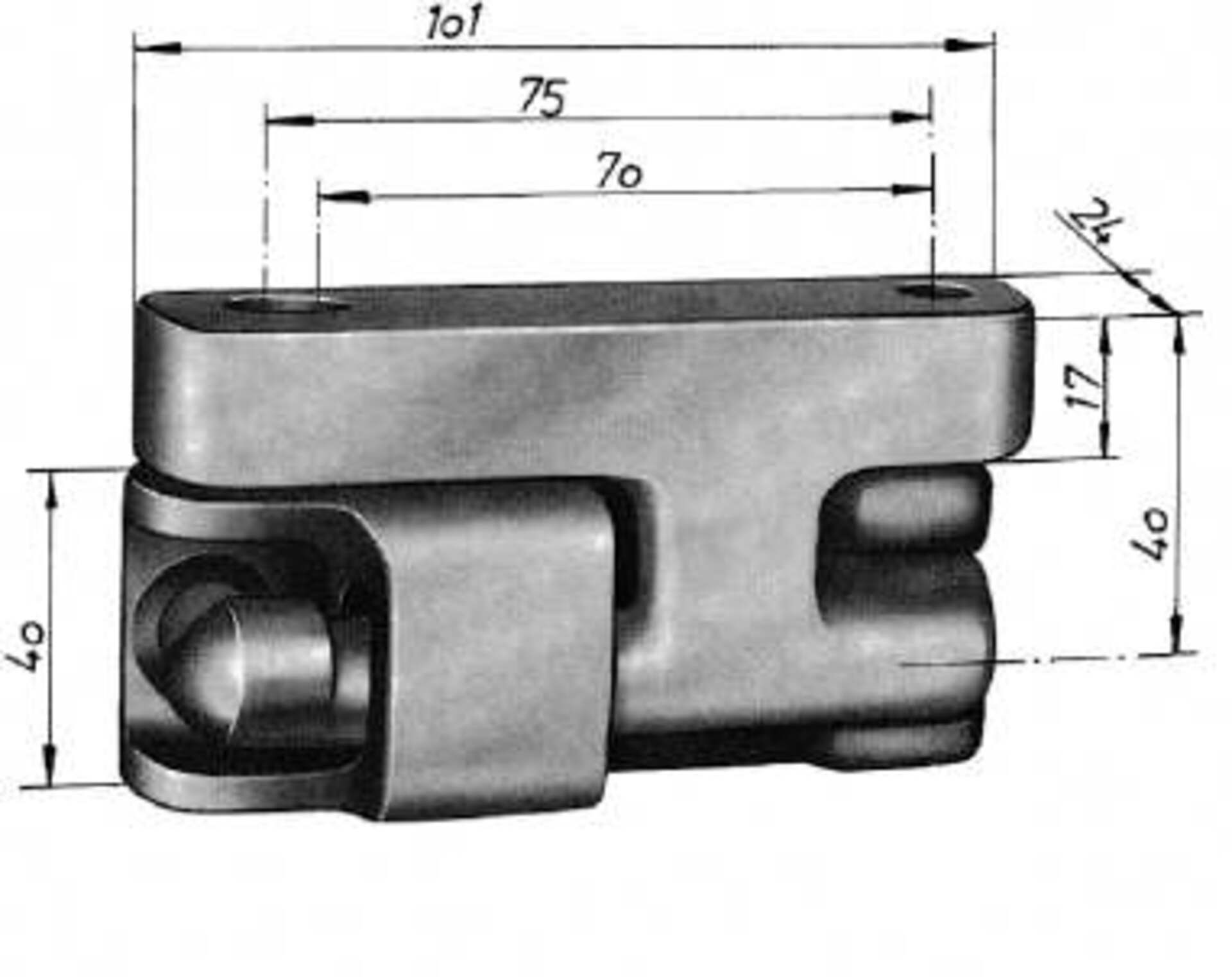 Scharnierbock für Sicherheits-Bordwandscharnier, zollsicher