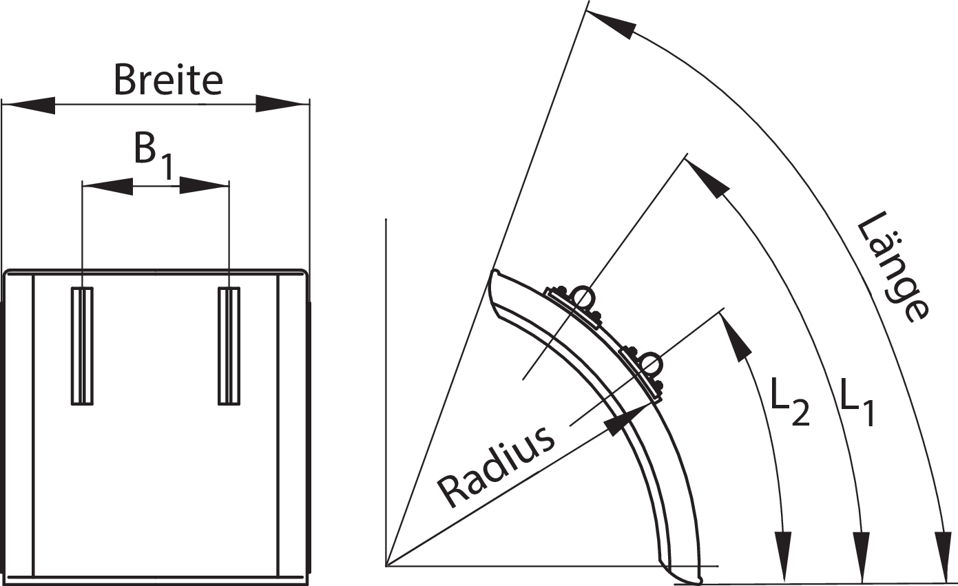 Kotflügel m.Halter Greenflex L420/850