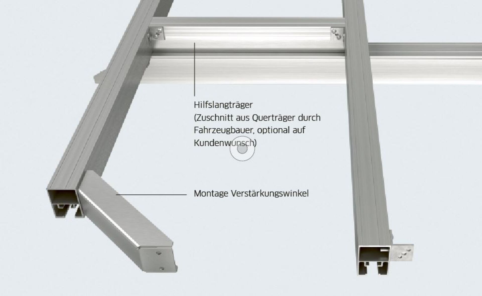 Verstärkungsset für Aluminium Bodengruppe (bei verstärkten Stirnwandbelastungen)