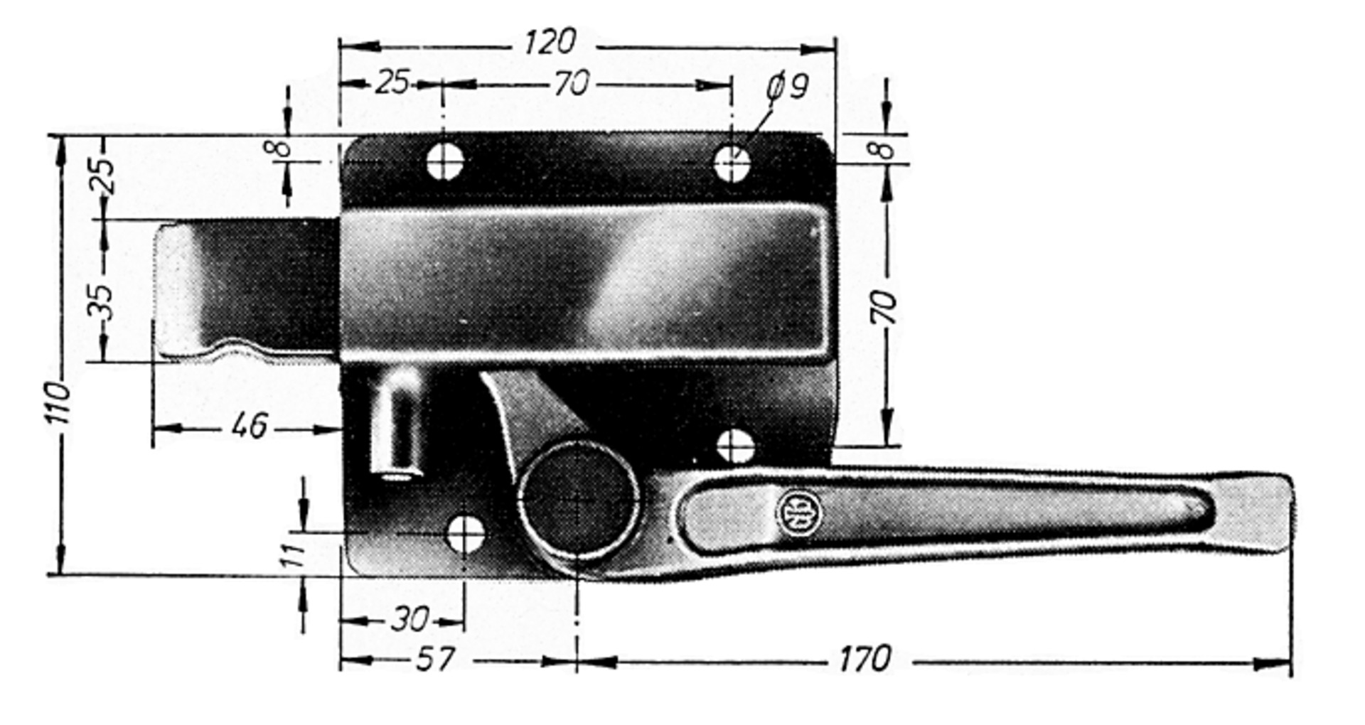 Flachriegel-Verschluss Nr. 680