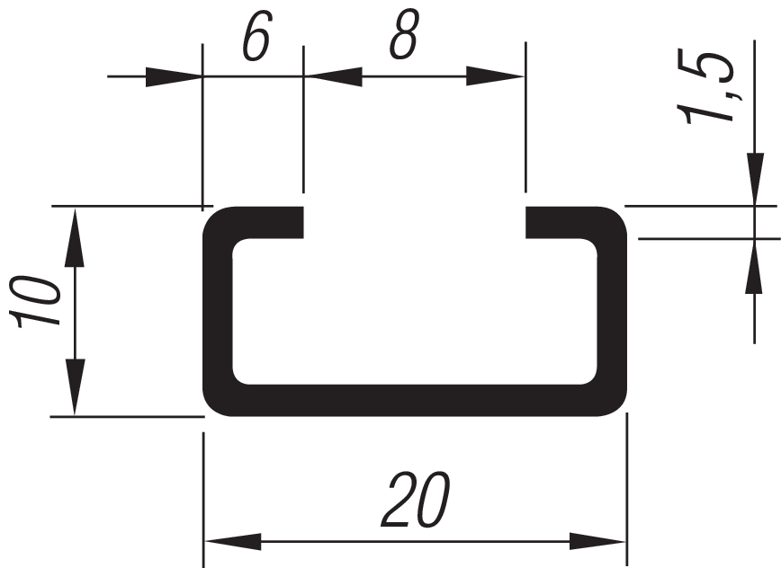 Dichtungs-Halteleiste (C-Profil)