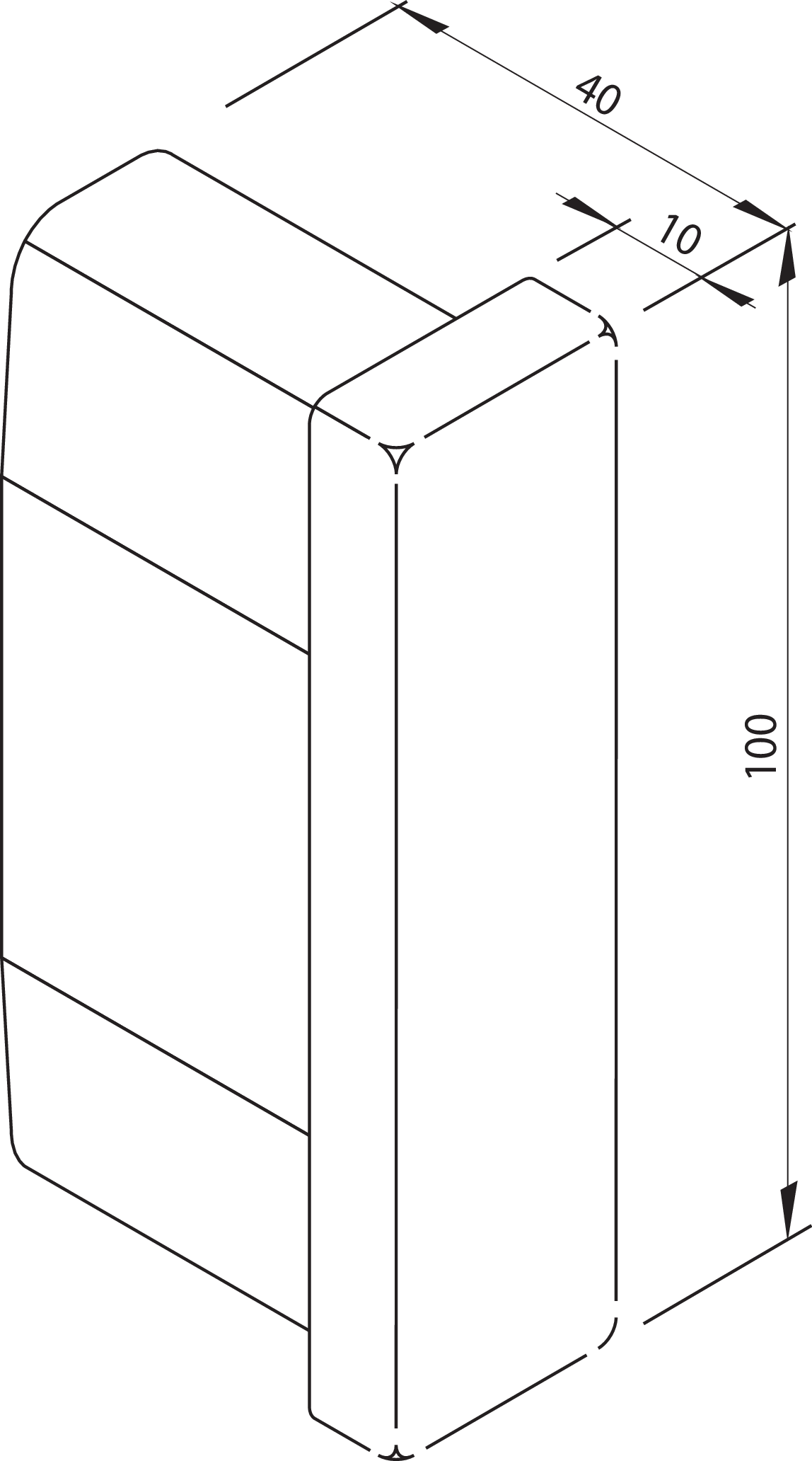Endstück für Einsteckprofil