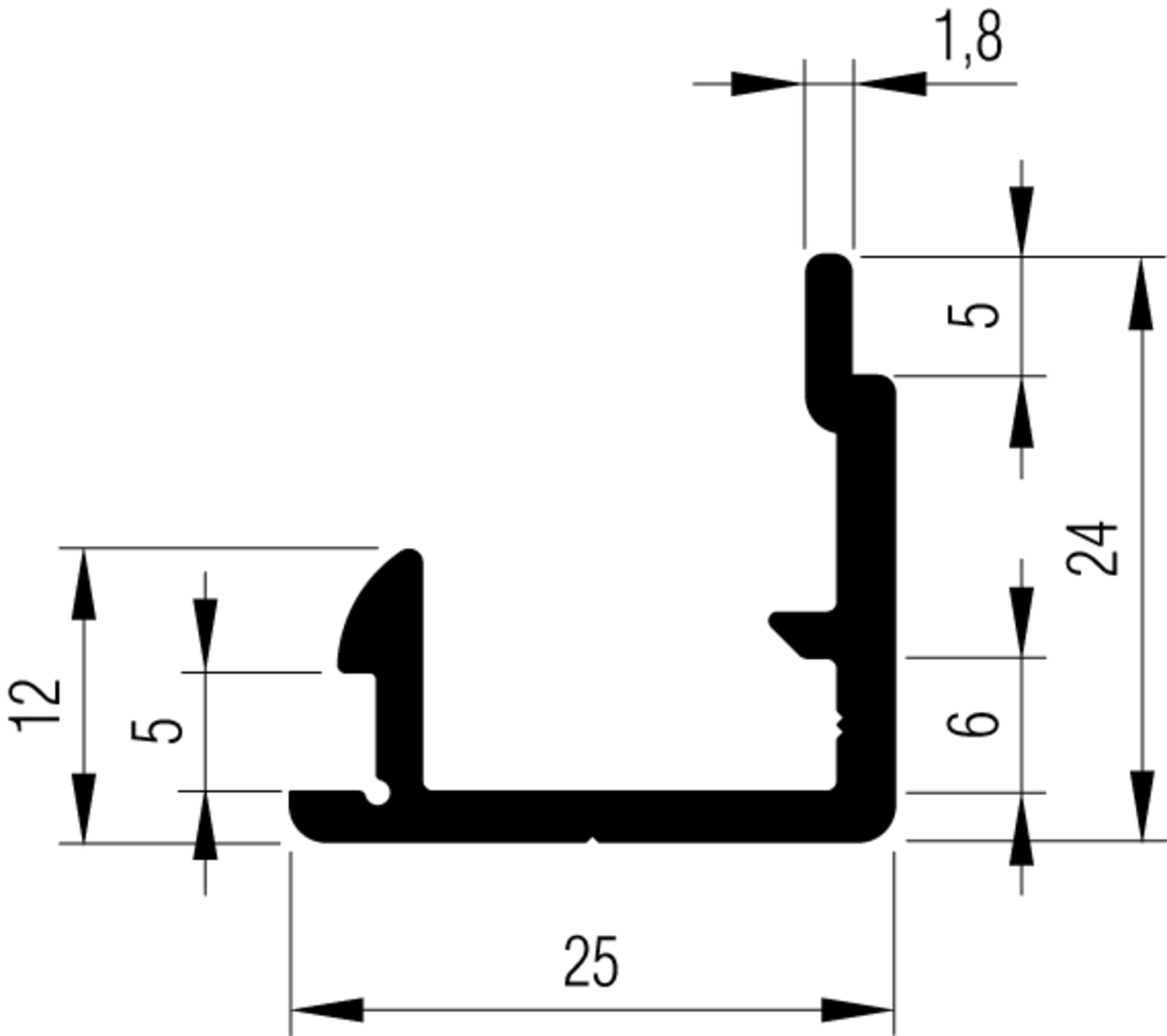 Unteres Abschlussprofil