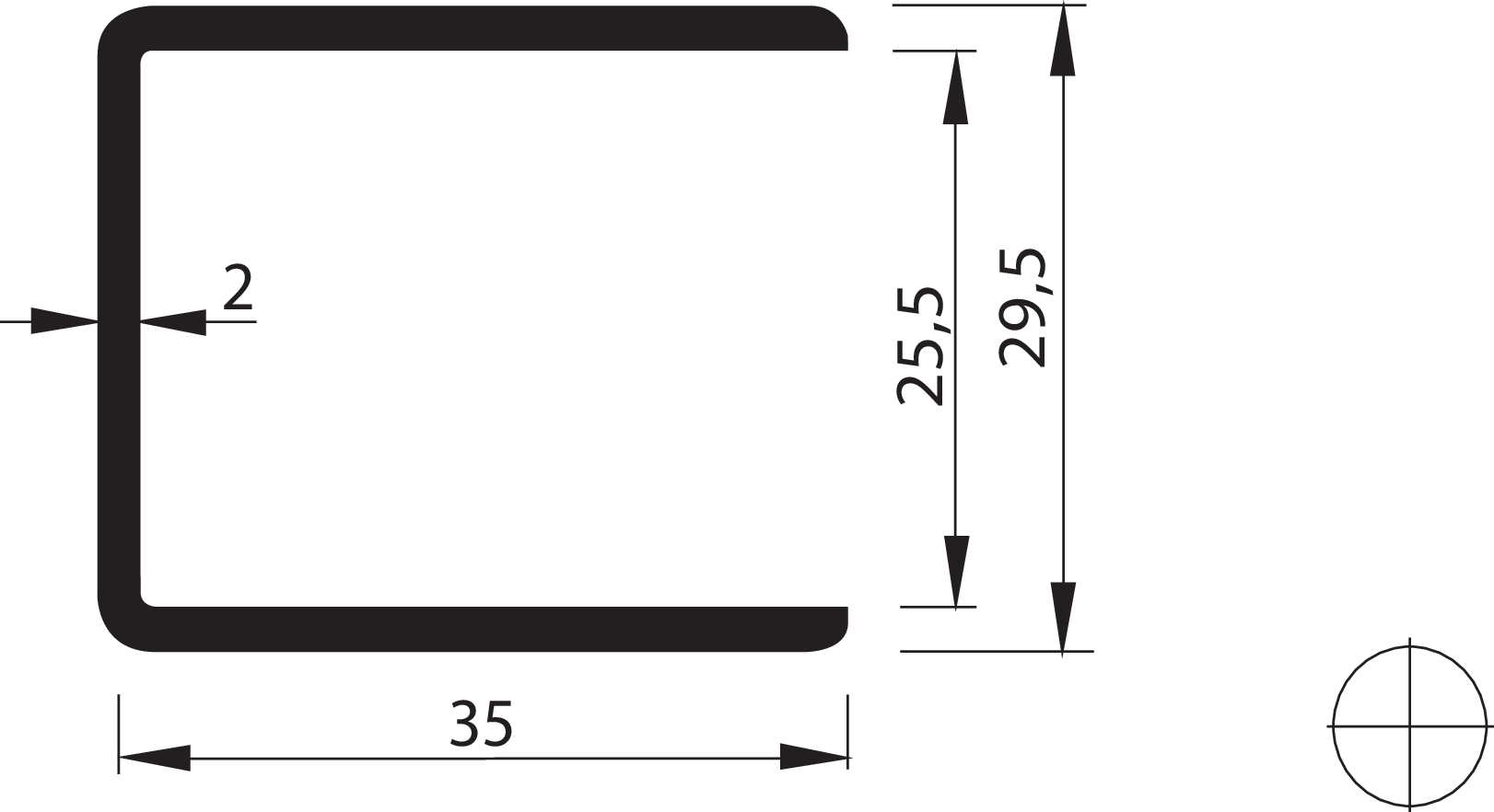 Einfassprofil SL 35 mm