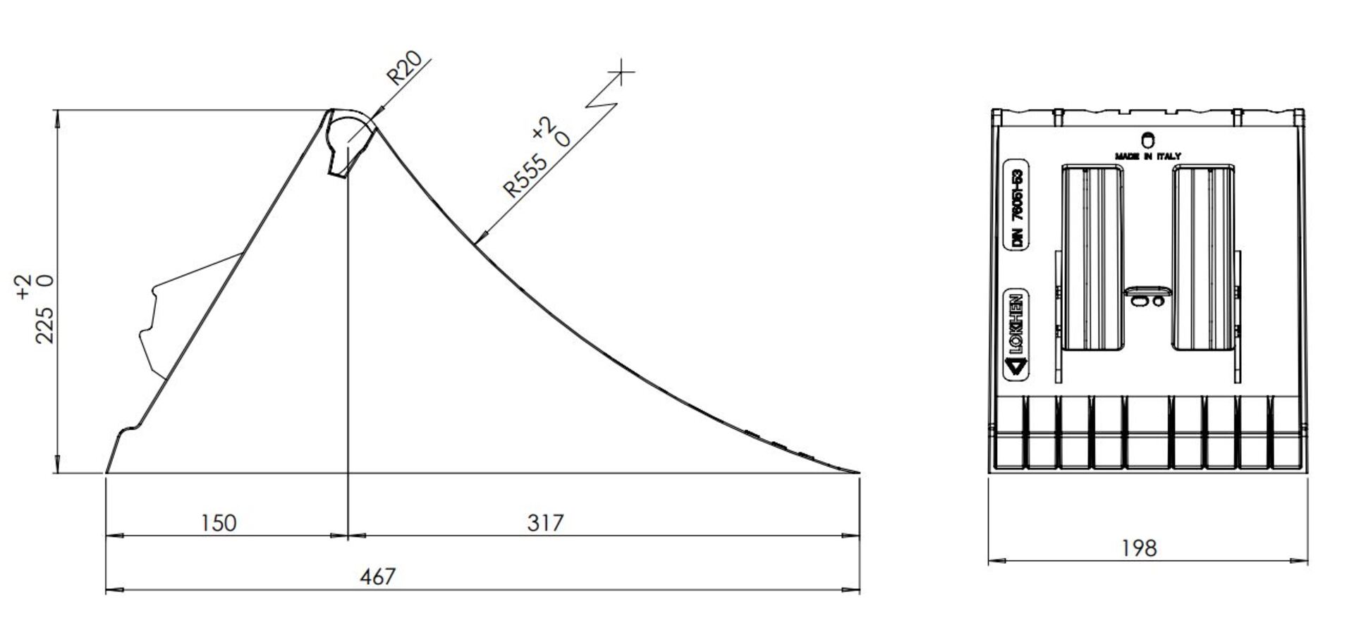 Kunststoff-Unterlegkeil G 53