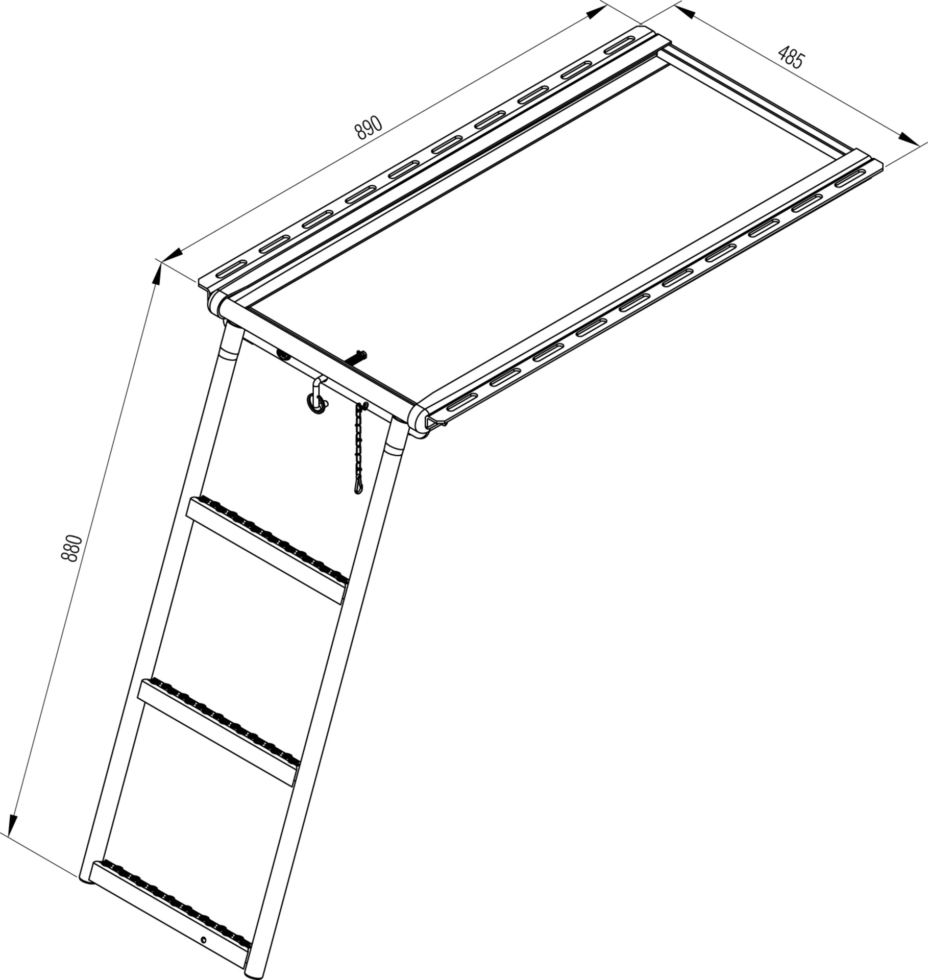 GTO-Ausziehleiter verzinkt 3-ST/300