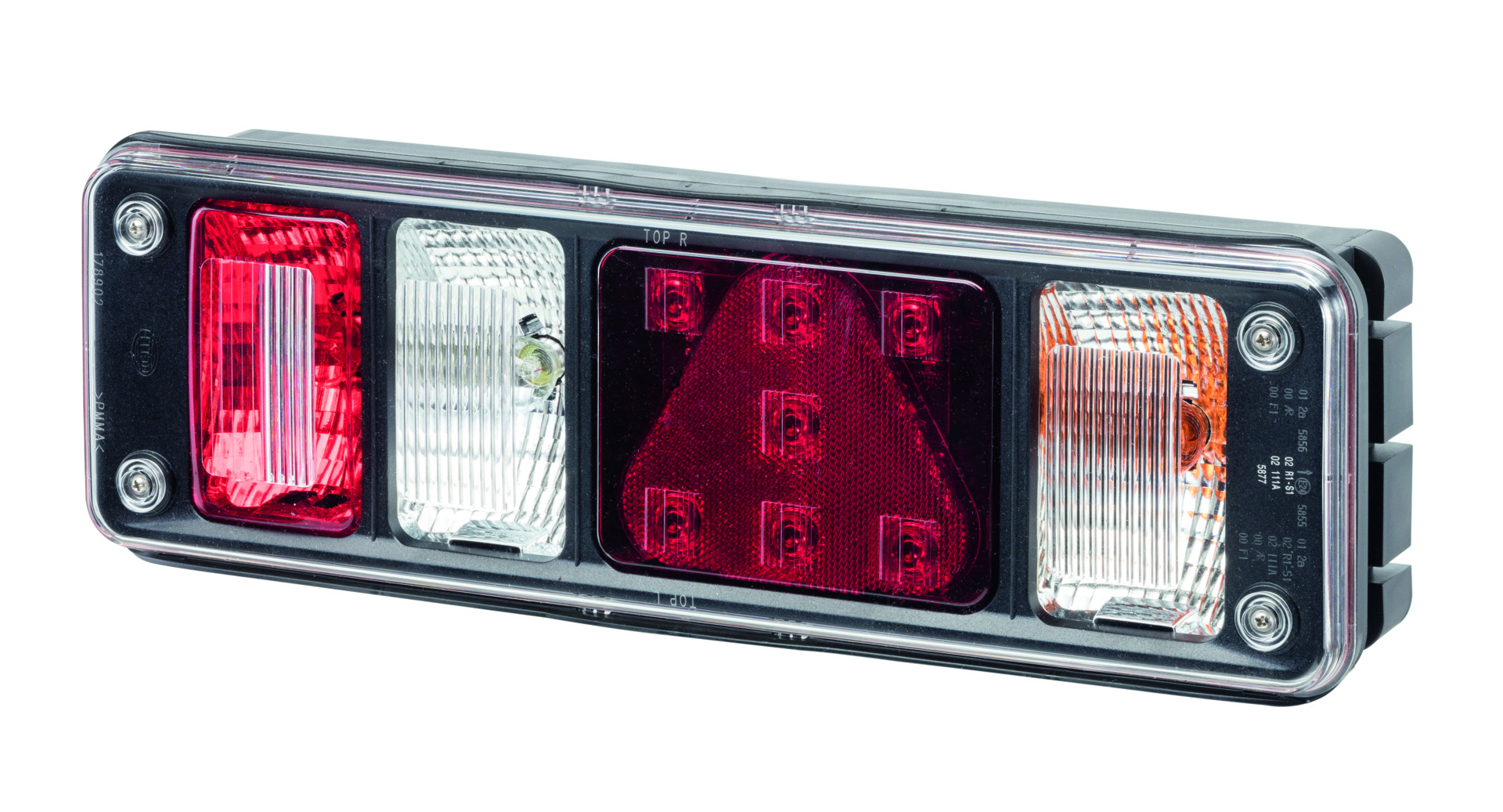 Modulare Multifunktions-Hybrid-Heckleuchte SDRBBLNESZR EC-DIN-BO-SS 24 Volt - Ausführung in Teil-LED