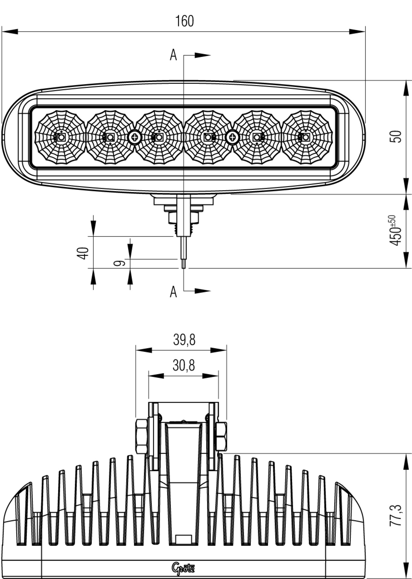 LED-Arbeitsscheinwerfer - 17 Watt Multivolt