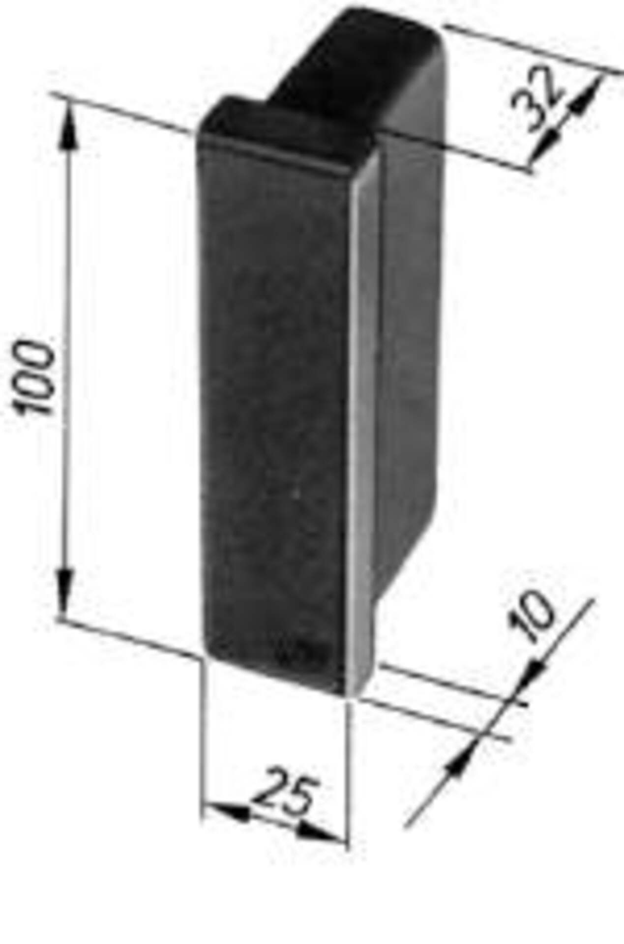 Endstück für Einsteckprofil