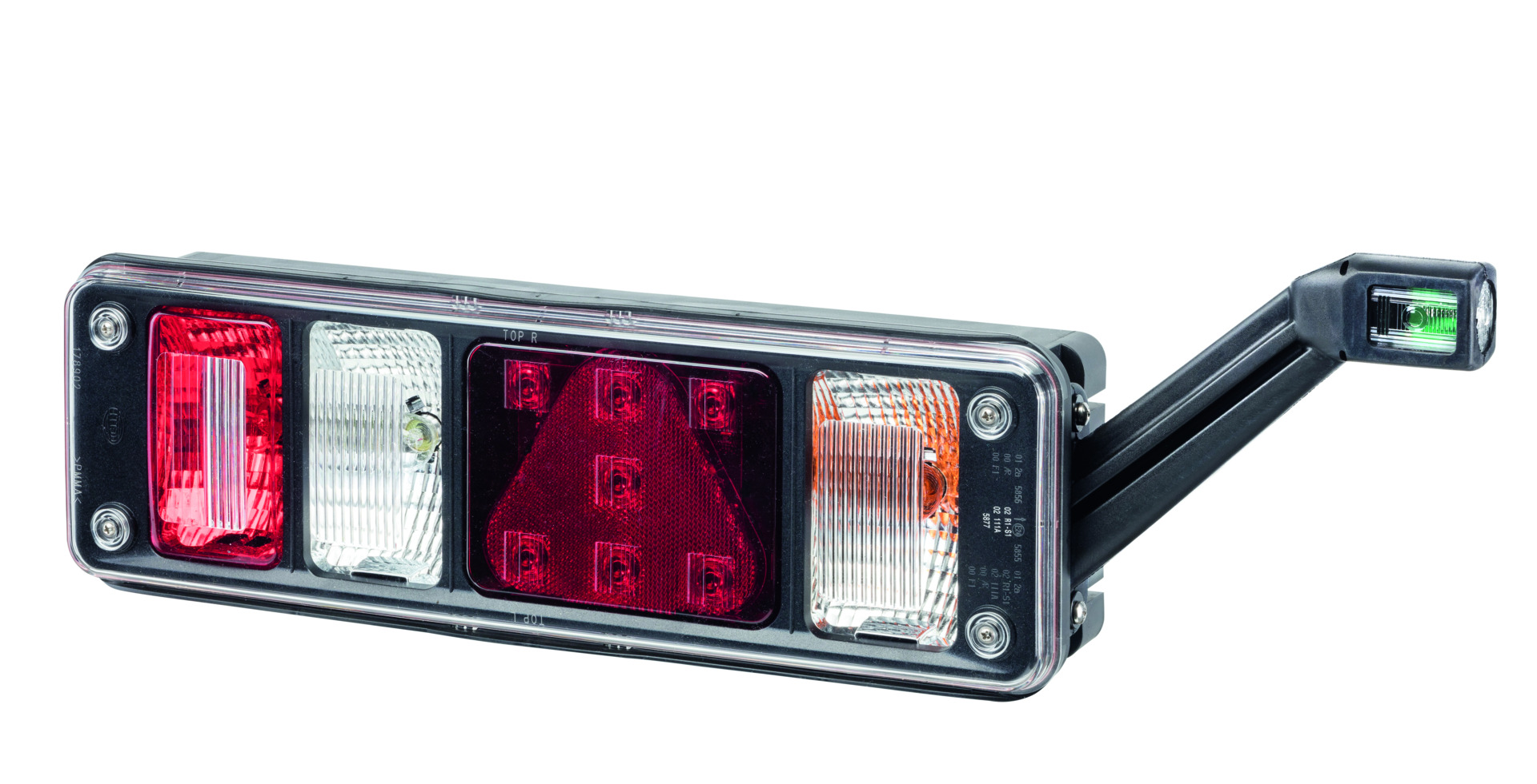 Modulare Multifunktions-Hybrid-Heckleuchte SDRBBLNESZRURL EC-DIN-BO-SS 24 Volt - Ausführung in Teil-LED mit integriertem Encoder für Flash-SMLR (Seitenmarkierungsleuchten mit Blinklichtfunktion)