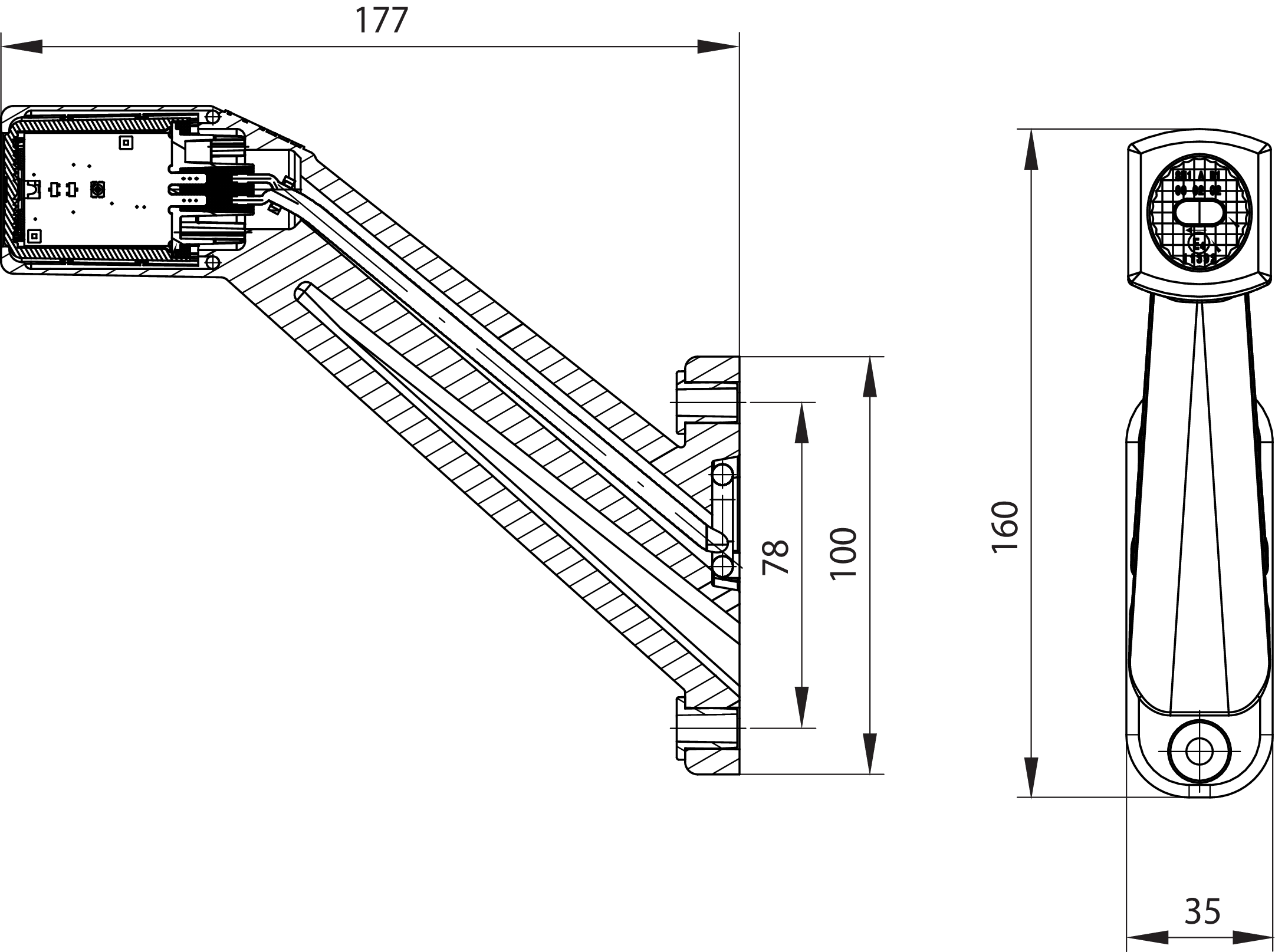 LED-Umrissleuchte rot/weiß/gelb EC QL 24V / 1,8W