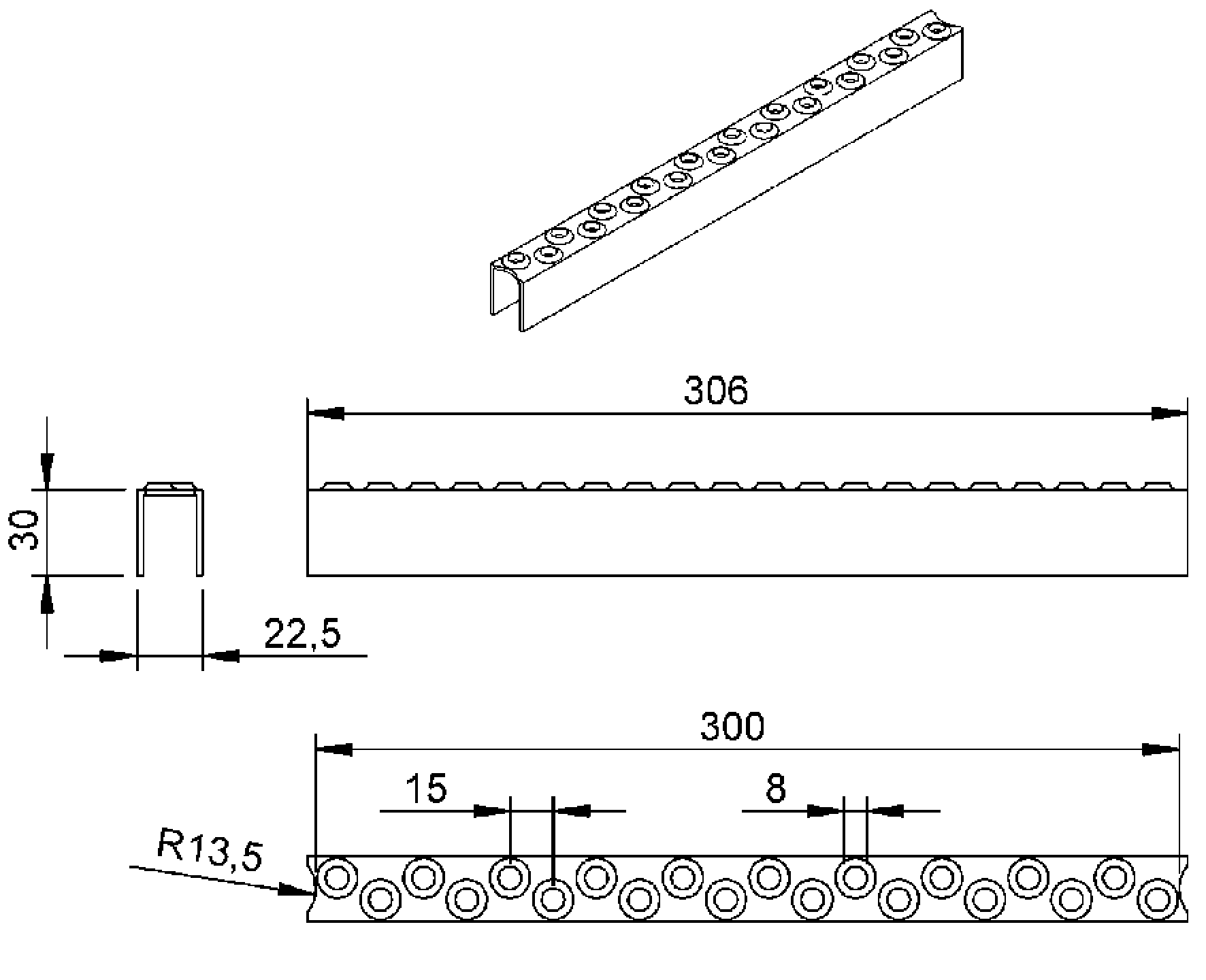Leitersprosse zum Anschweißen