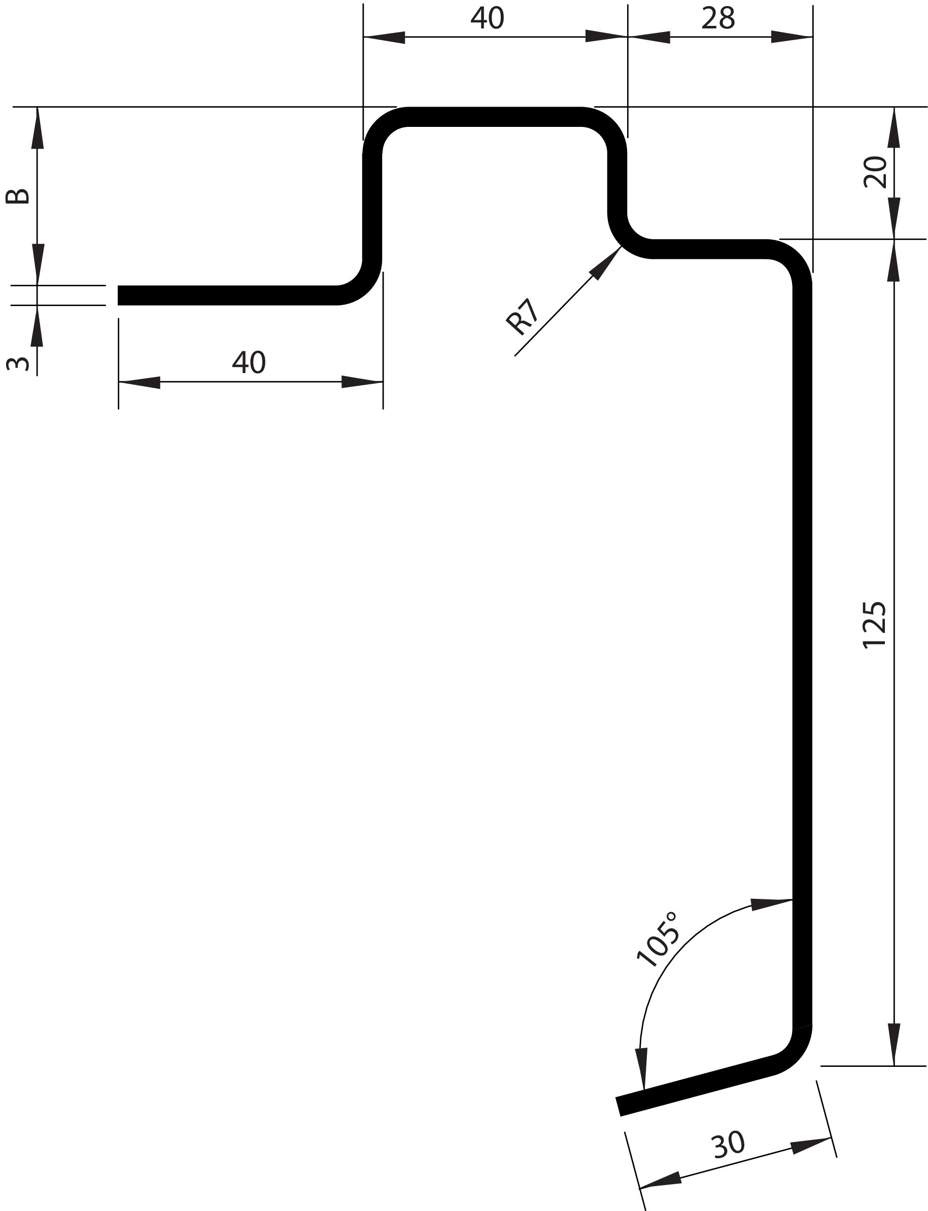 Bodenrahmenprofile für Zurrbügel