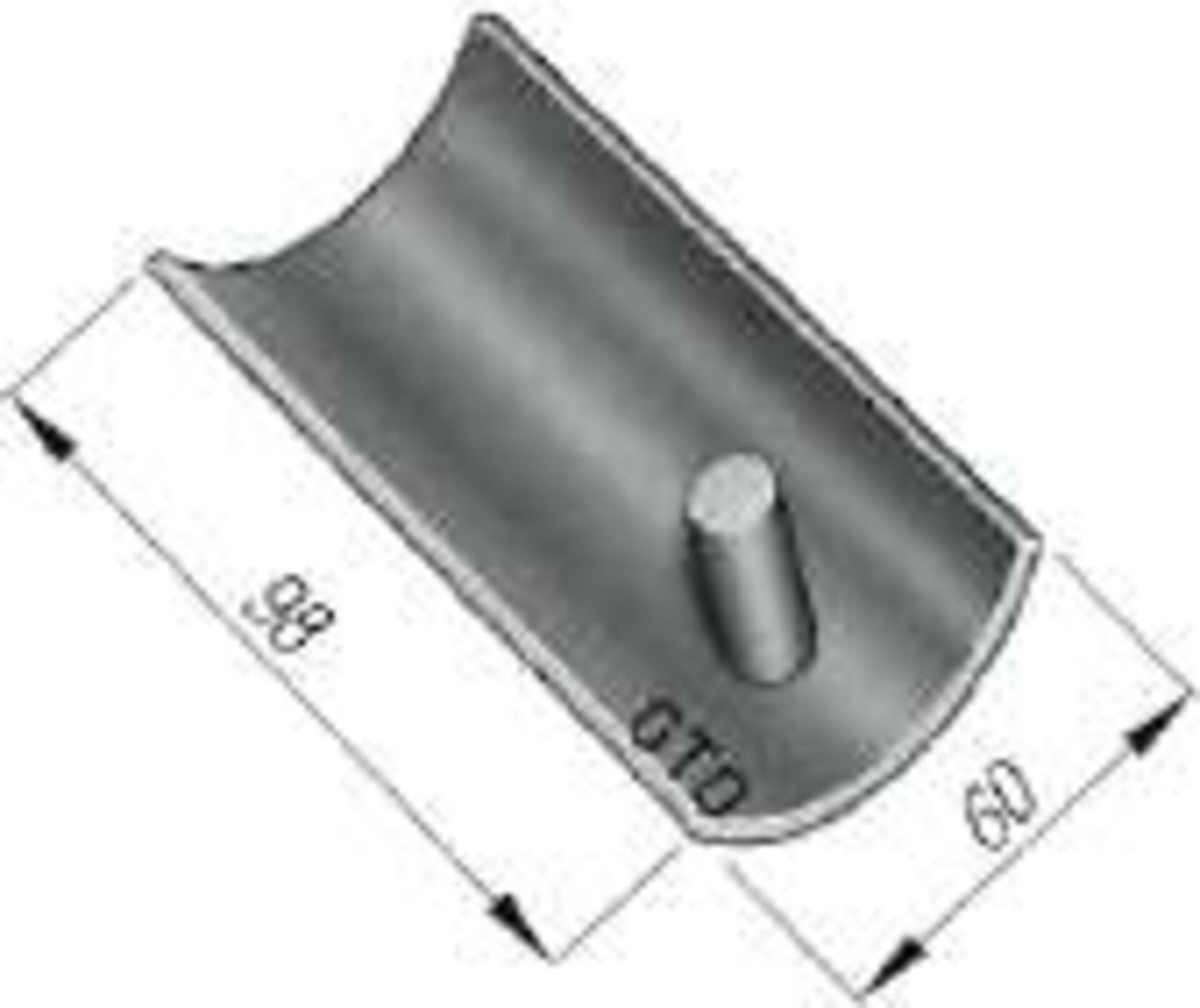 Planbalkenhalter rund einfach 50mm Rohr