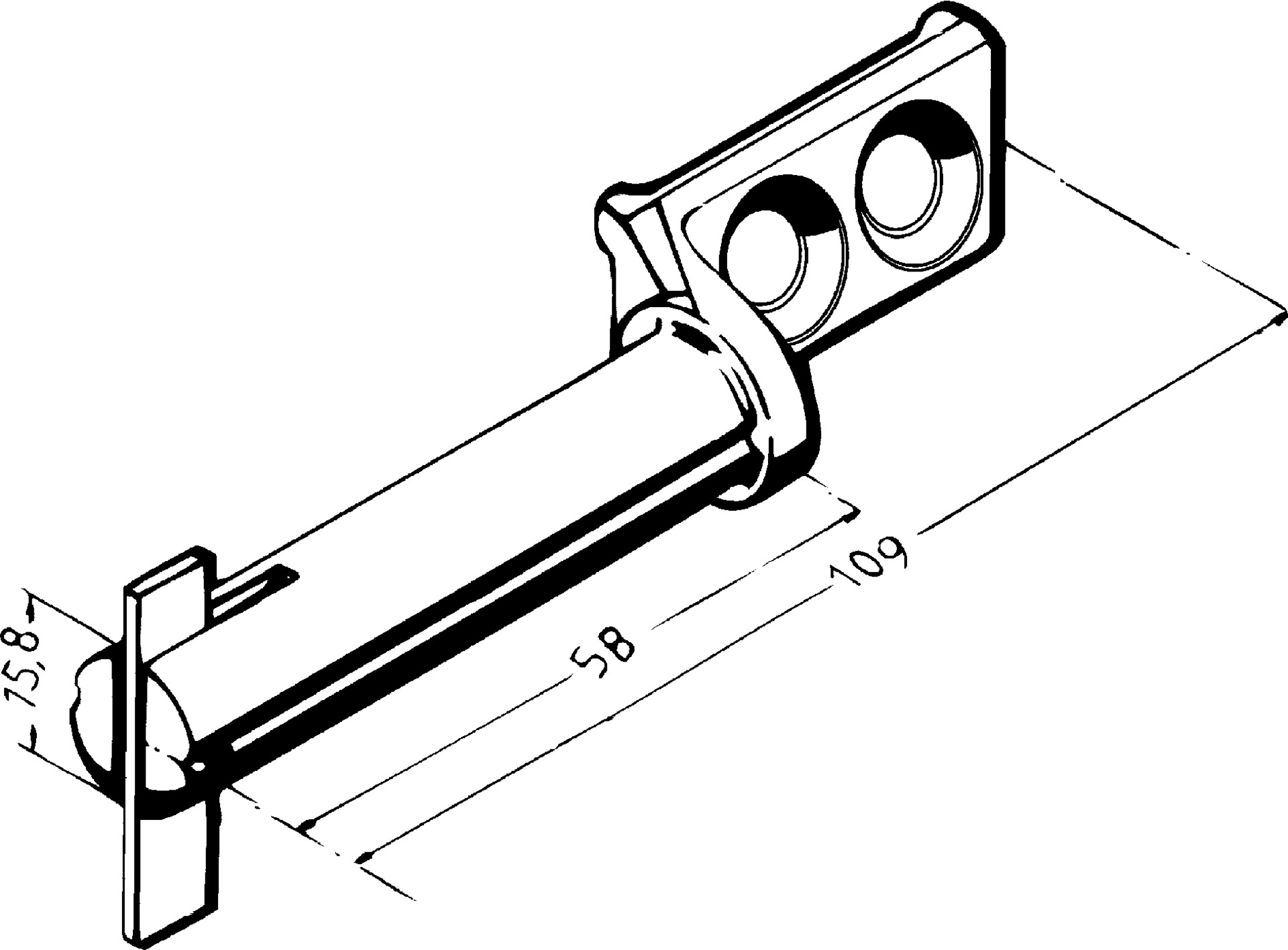 Anschraubbolzen m. Sicherung 25/30 vz.