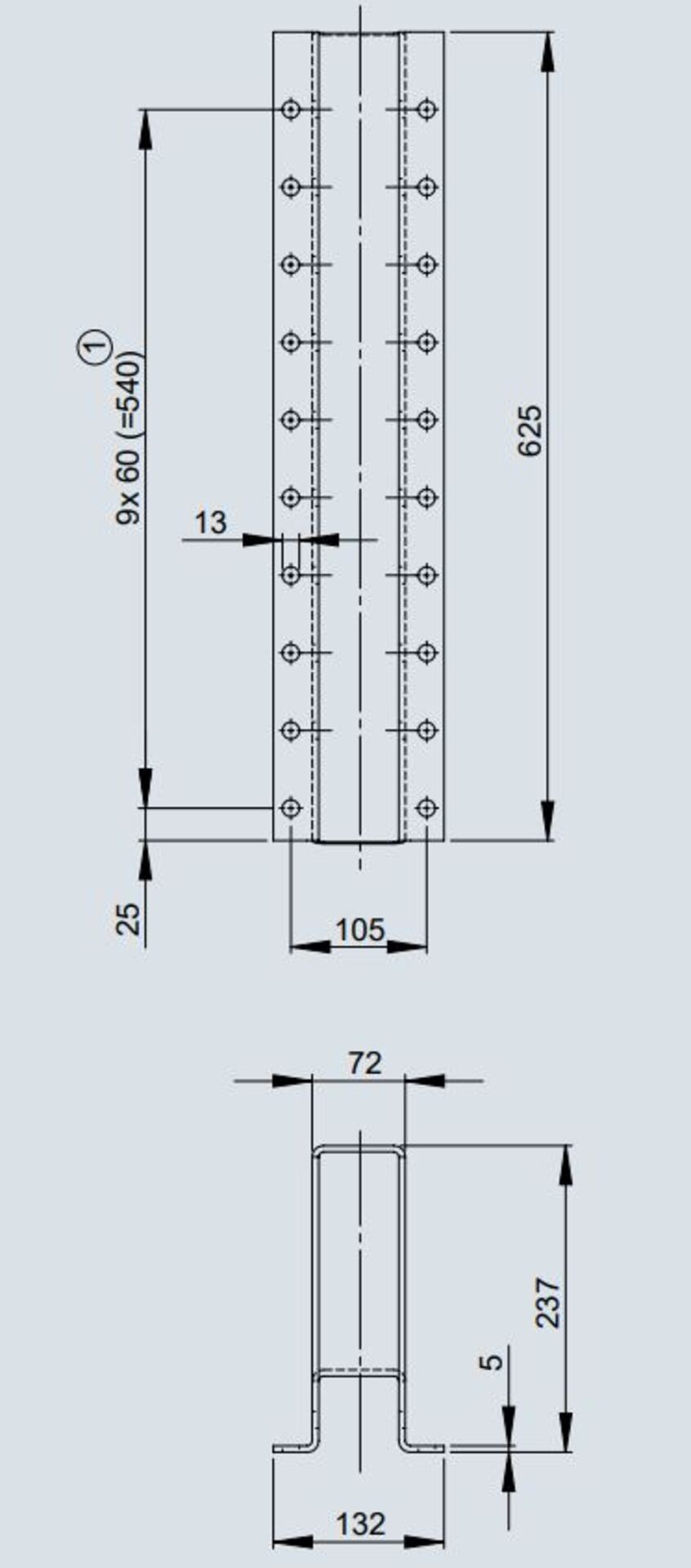 Konsole für TOS ECE-R58.03 Unterfahrschutzträger