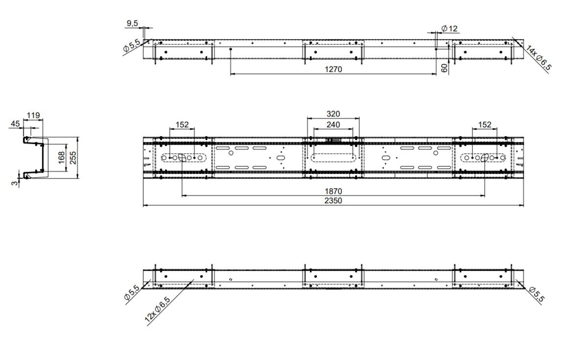 TOS ECE-R58.03 Unterfahrschutzträger