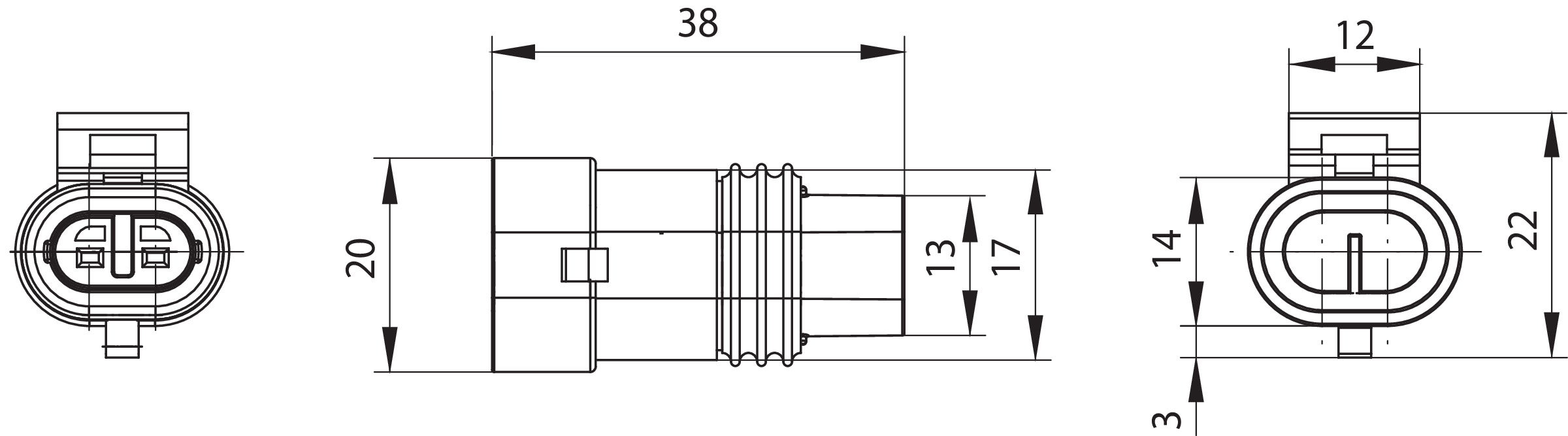 Verschlussset Steckergehäuse SS2