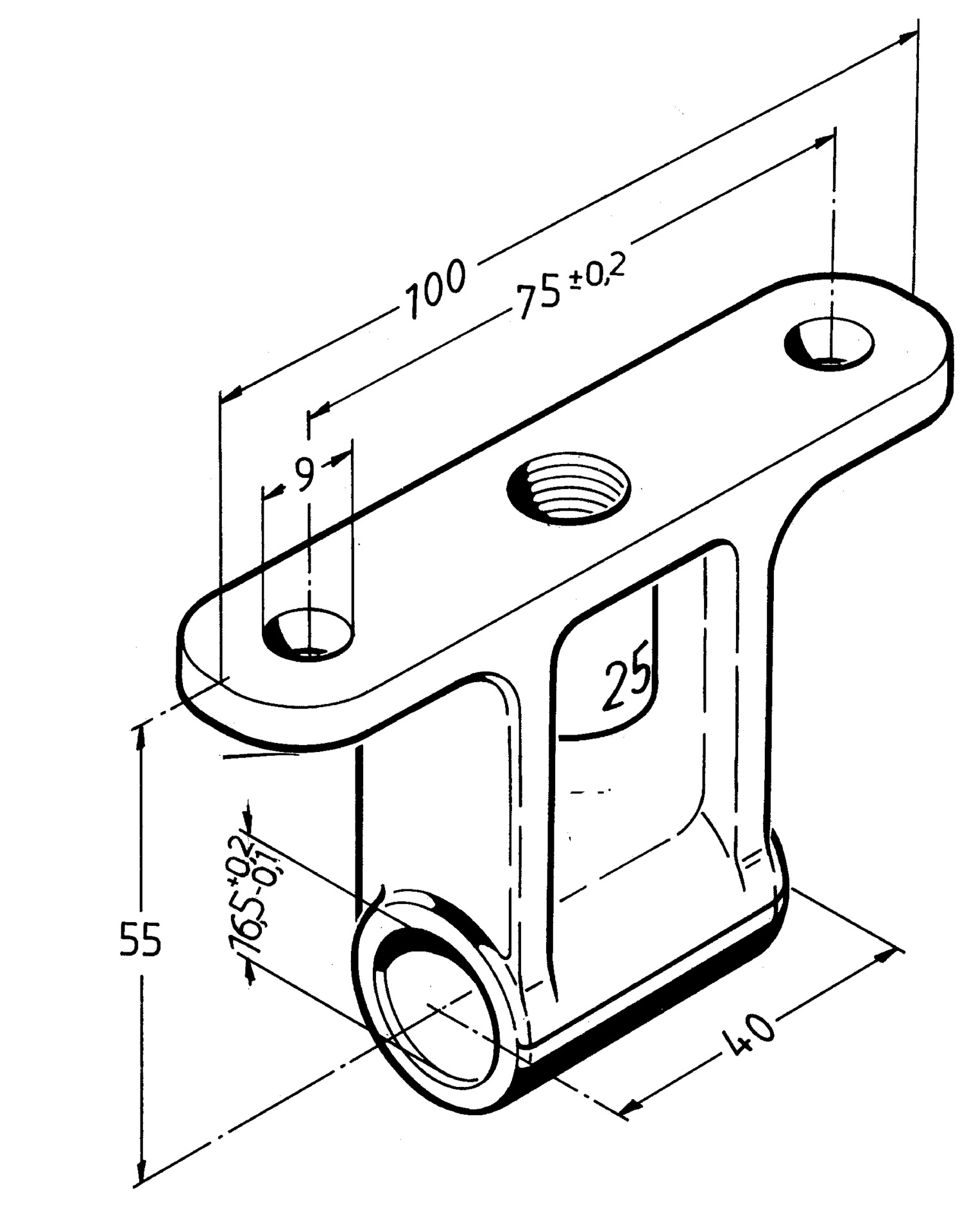 Scharnierbock für Scharnier aushängbar