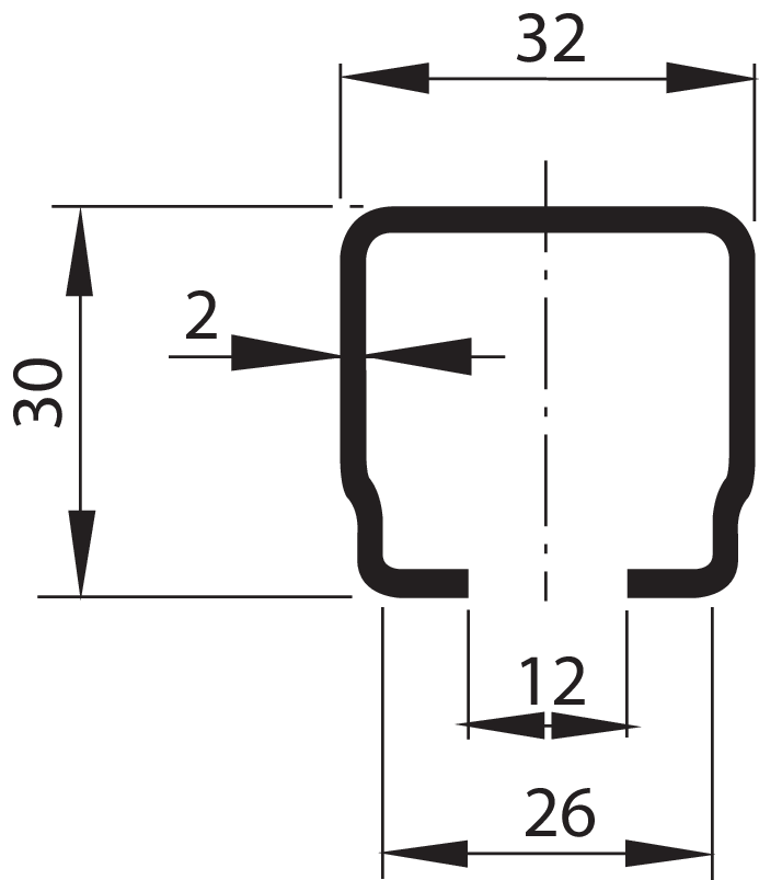 Laufschiene C-Profil