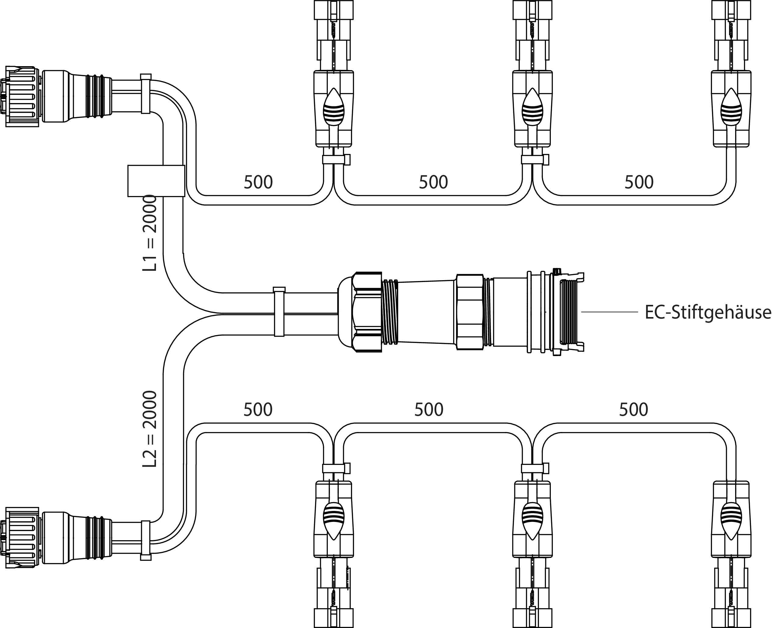 Heckadapterkabel EC 2X DIN BO 3SS