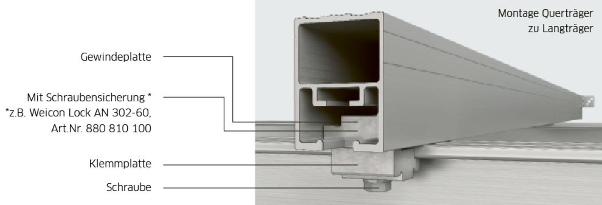 Aluminium Querträger