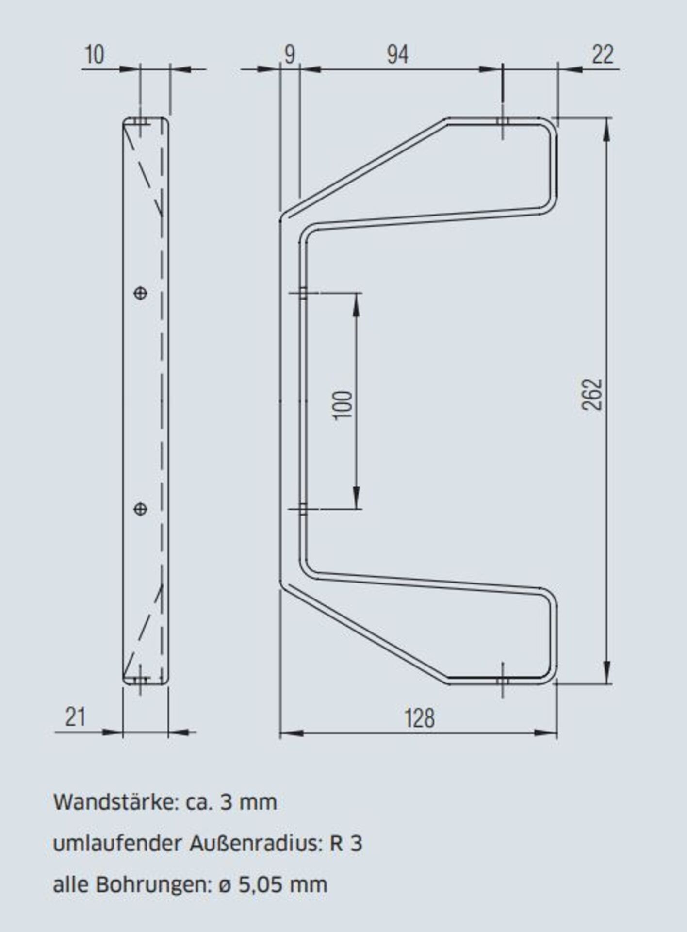 Endkappe für Unterfahrschutzträger
