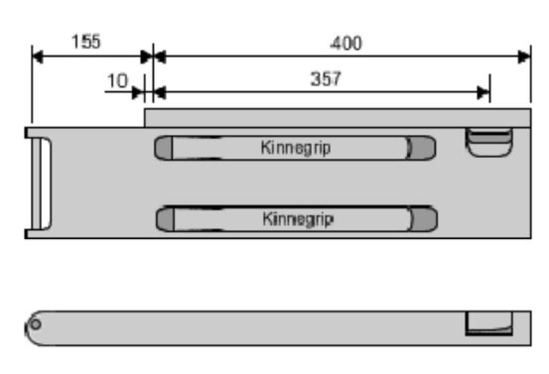 Kinnegrip-Rungen K20, für 400mm Bordwandhöhe