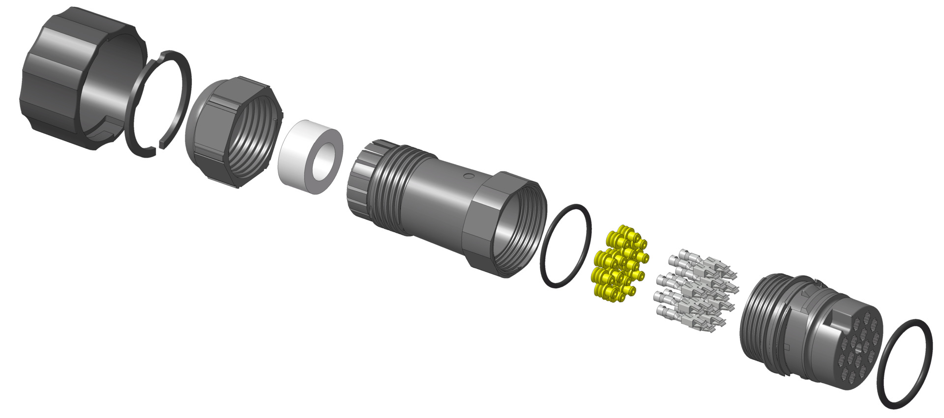 Serviceset 15-polige EC 2 Steckhülse