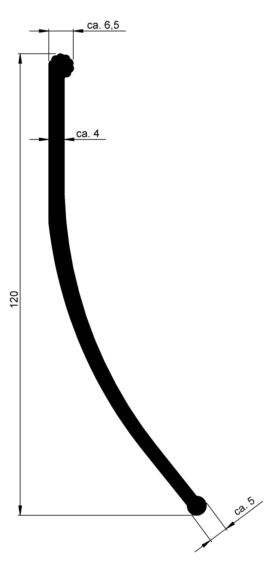 Curtainsider-Fahnendichtung außen