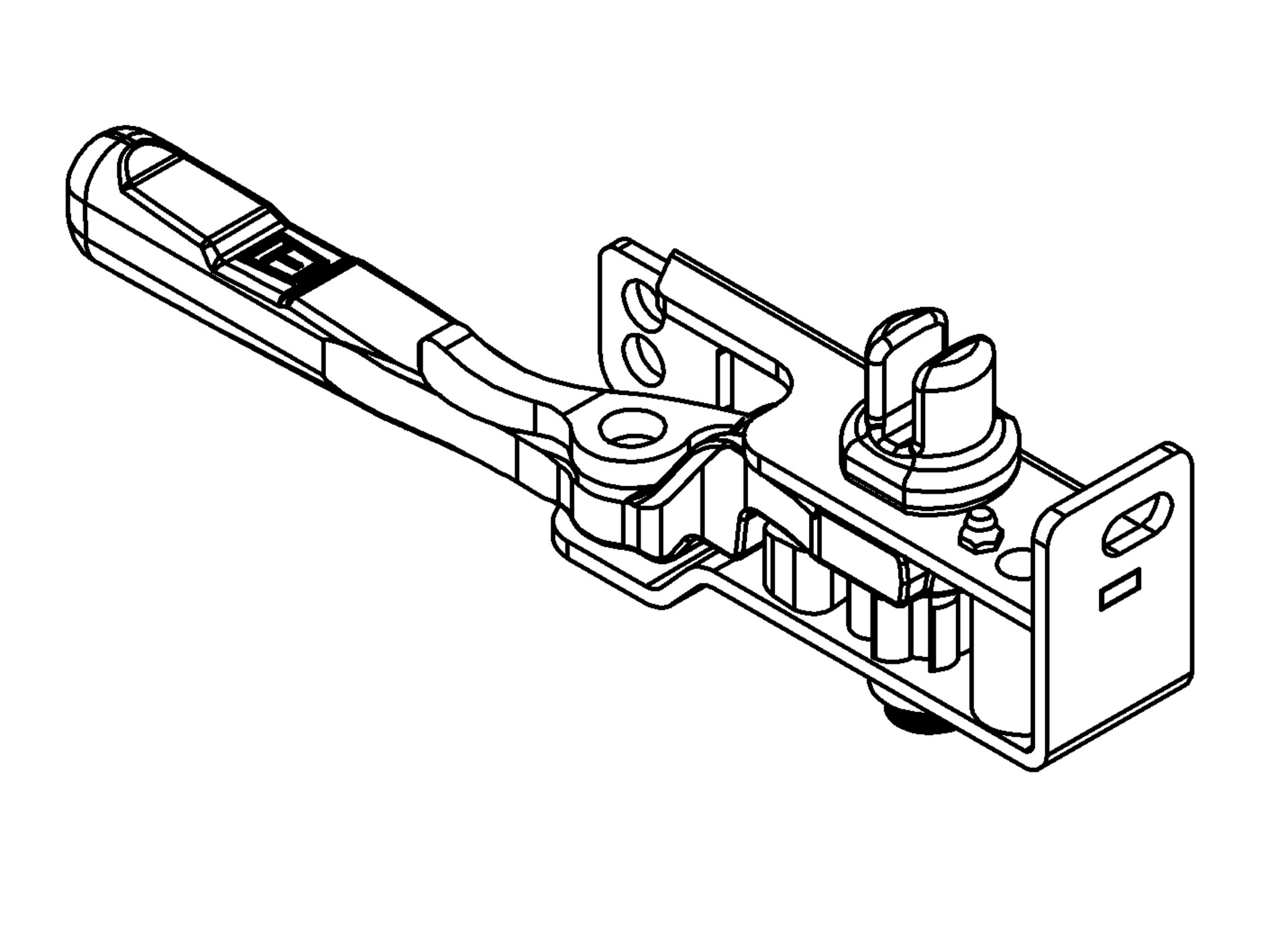 Curtainsider-Spannratsche 40 mm tief Schlitzantrieb