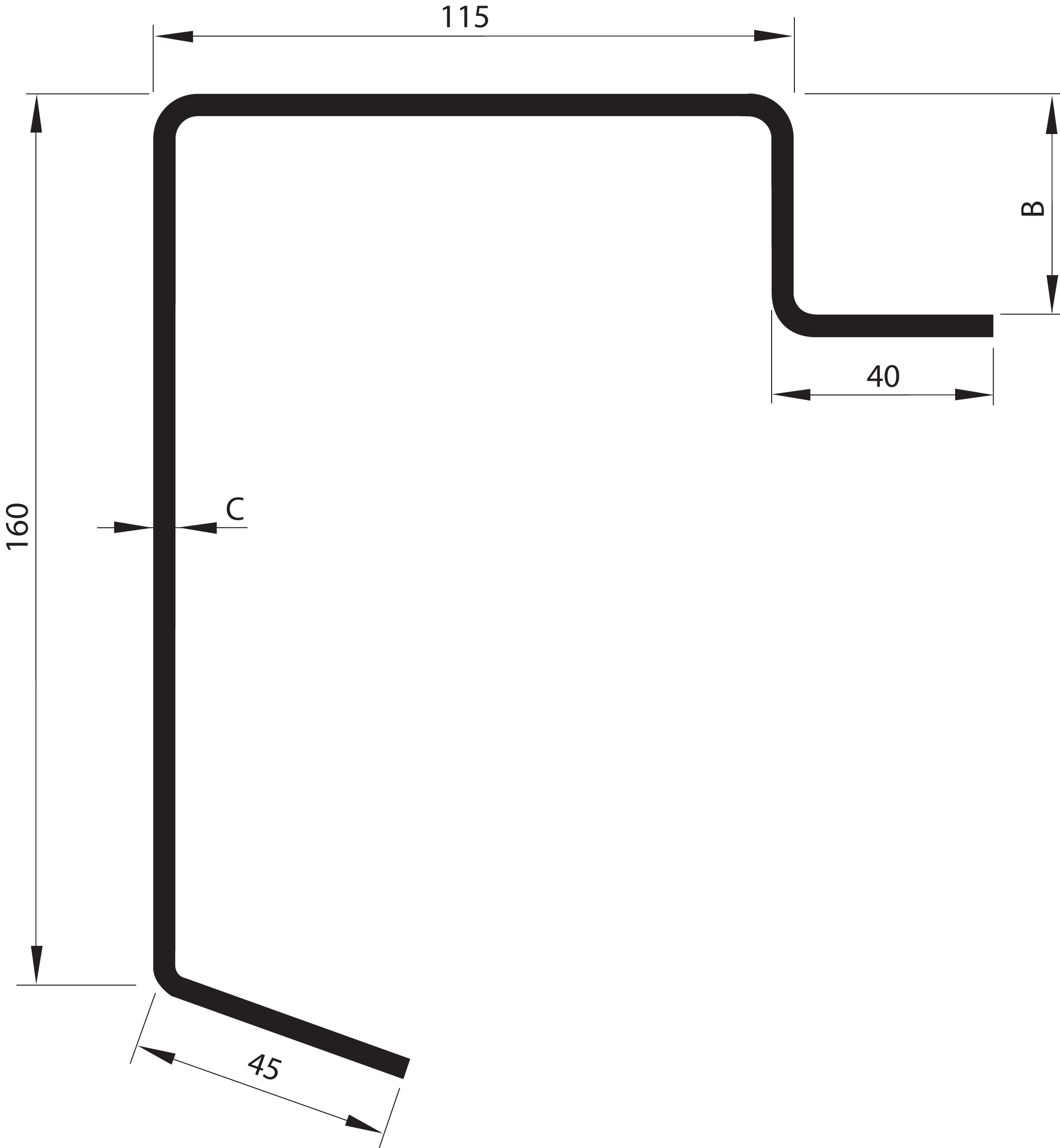 Bodenrahmenprofil S355 MC 7,3m 110/21/3
