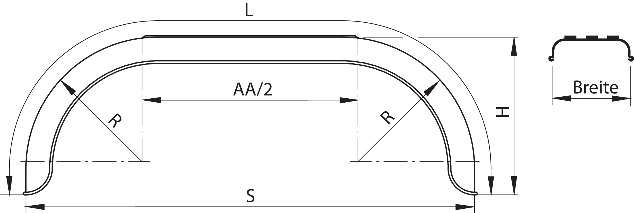 Kunststoff-Kotflügel einteilig