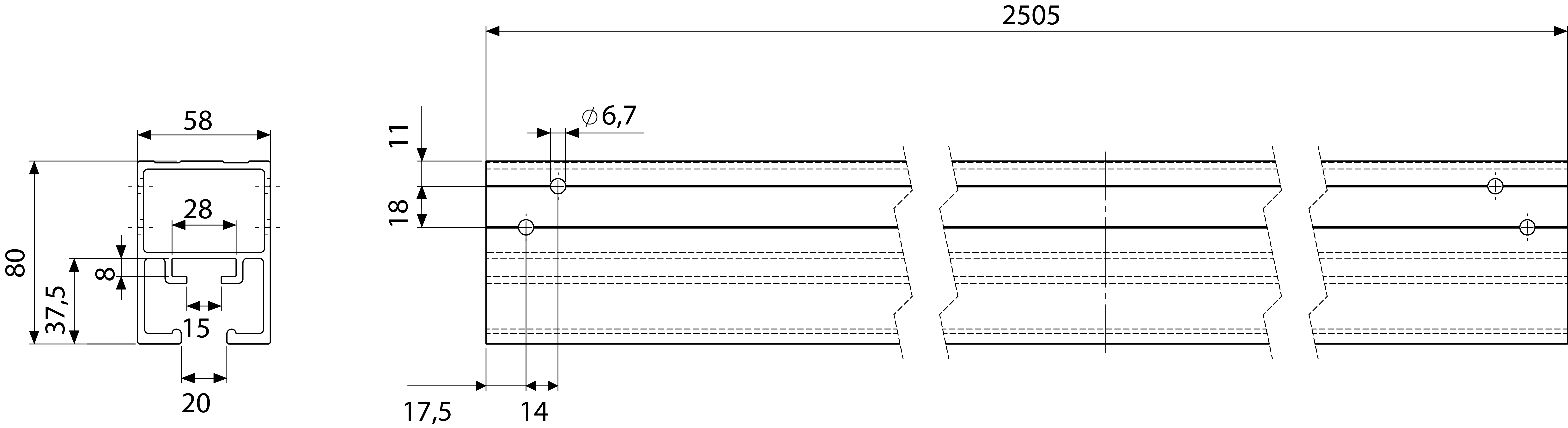 Aluminium Querträger