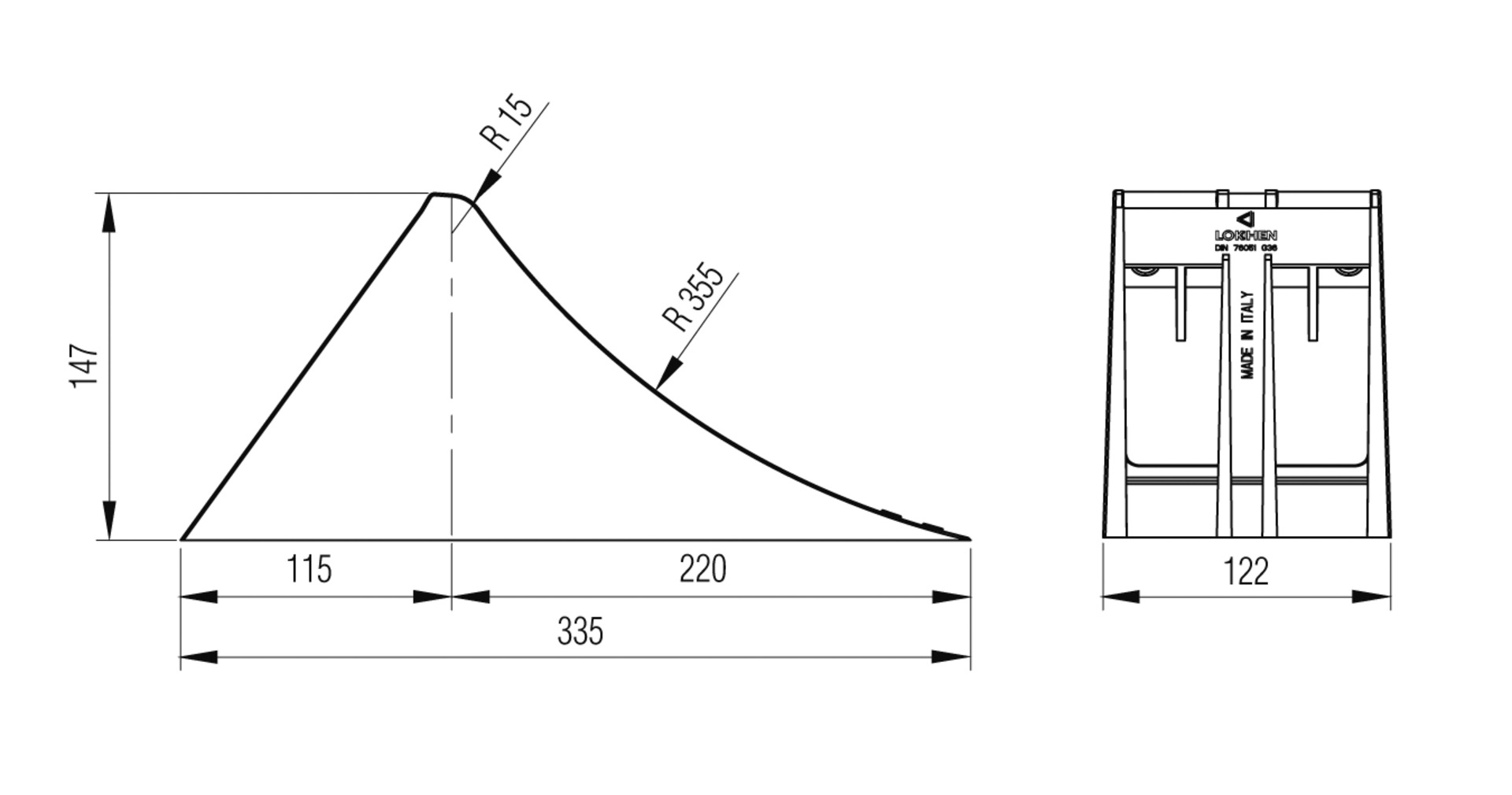 Kunststoff-Unterlegkeil G 36