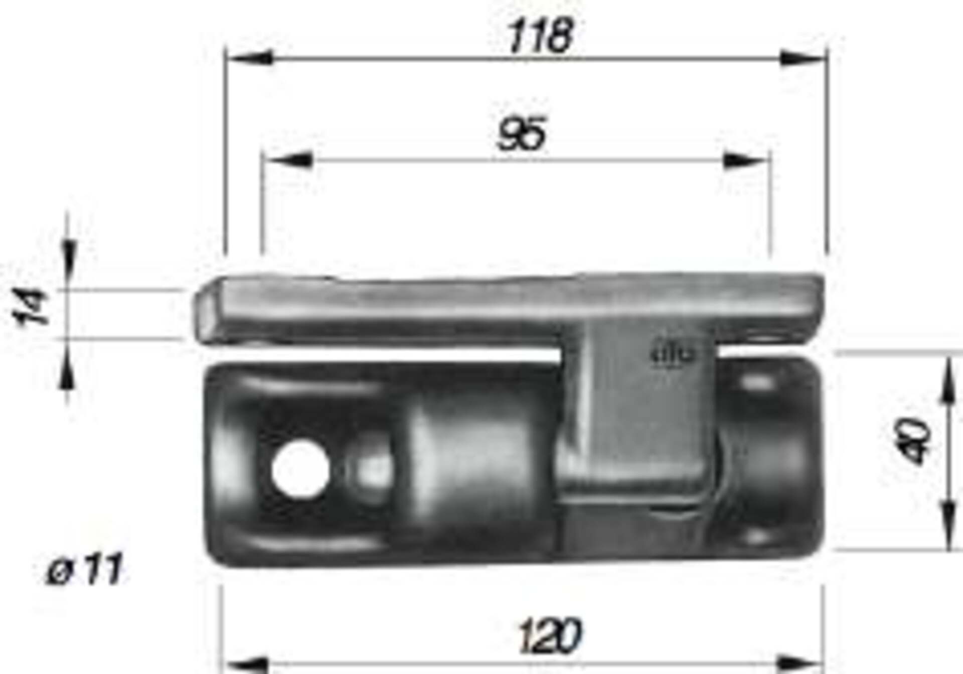 Scharnierbolzen Scharnier TIR aushängbar