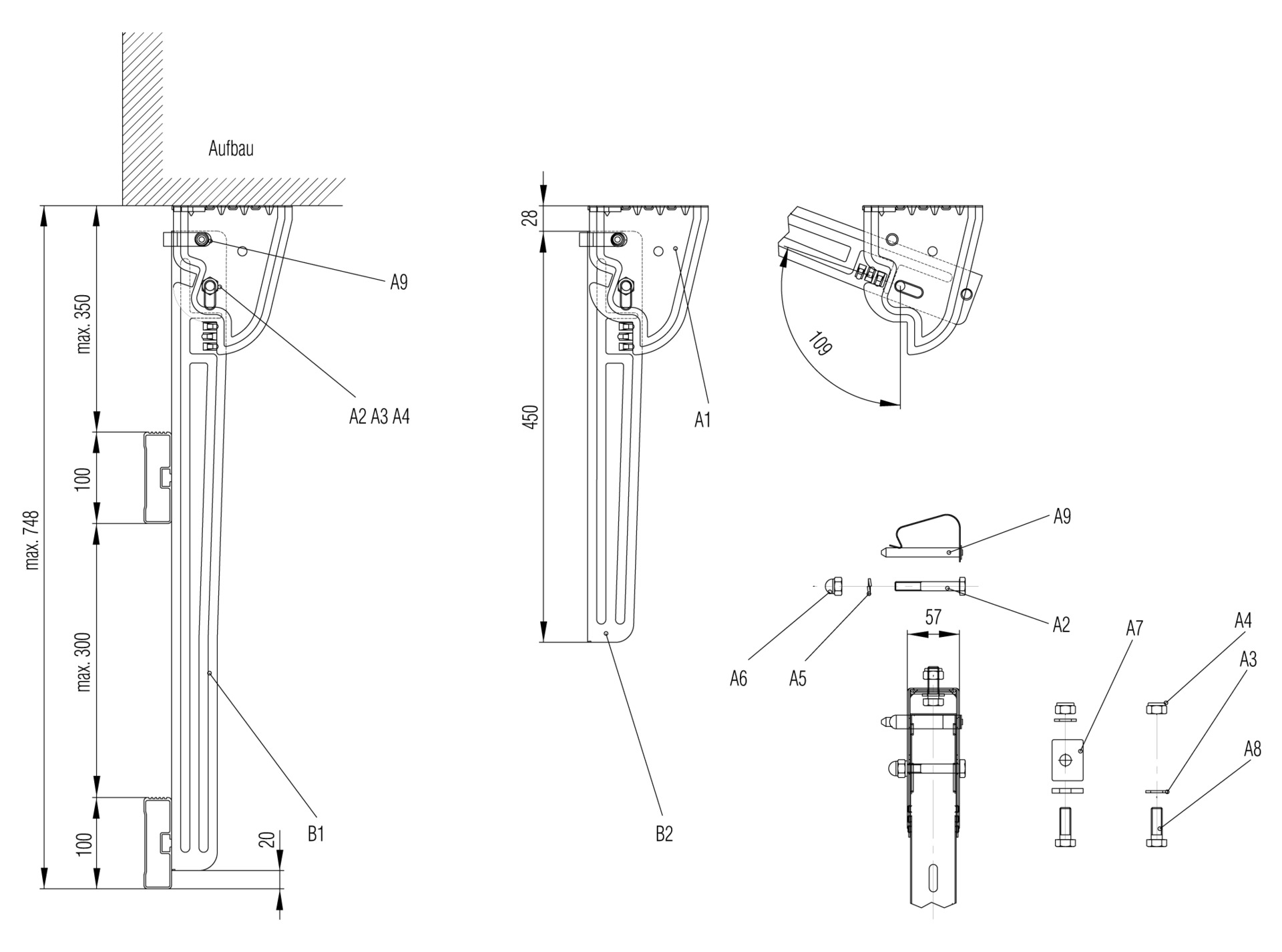 Steckbolzen verzinkt 10x70 mm