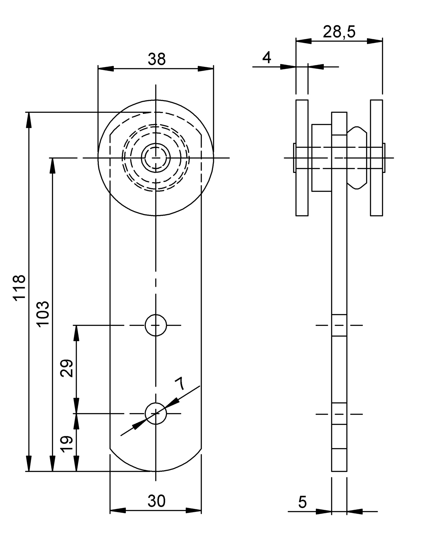 Curtainsider-Niet-Laufrolle